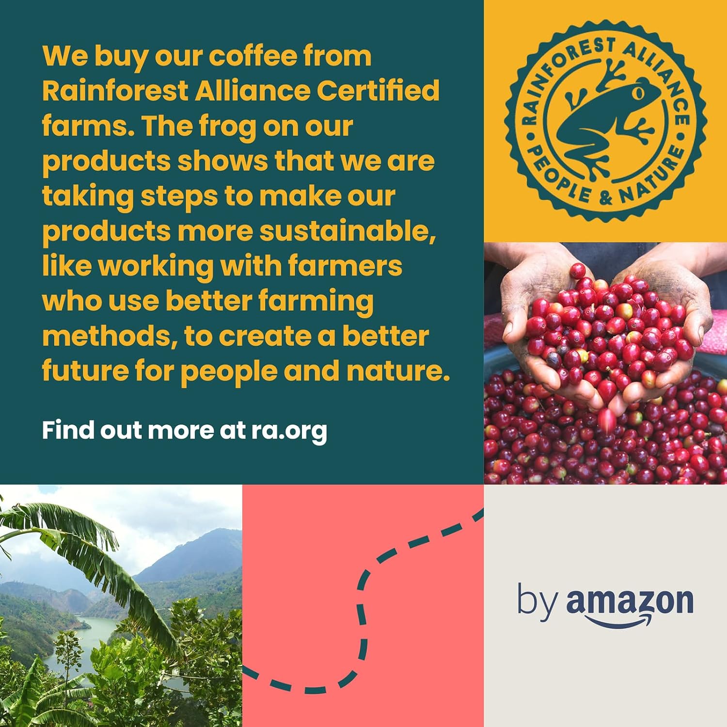 Thumbnail 6 de By Amazon Kolumbianischer Kaffee – Nespresso-Kompatible Aluminiumkapseln, mittlere Röstung, Rainforest Alliance zertifiziert (10er-Pack, 100 Kapseln)
