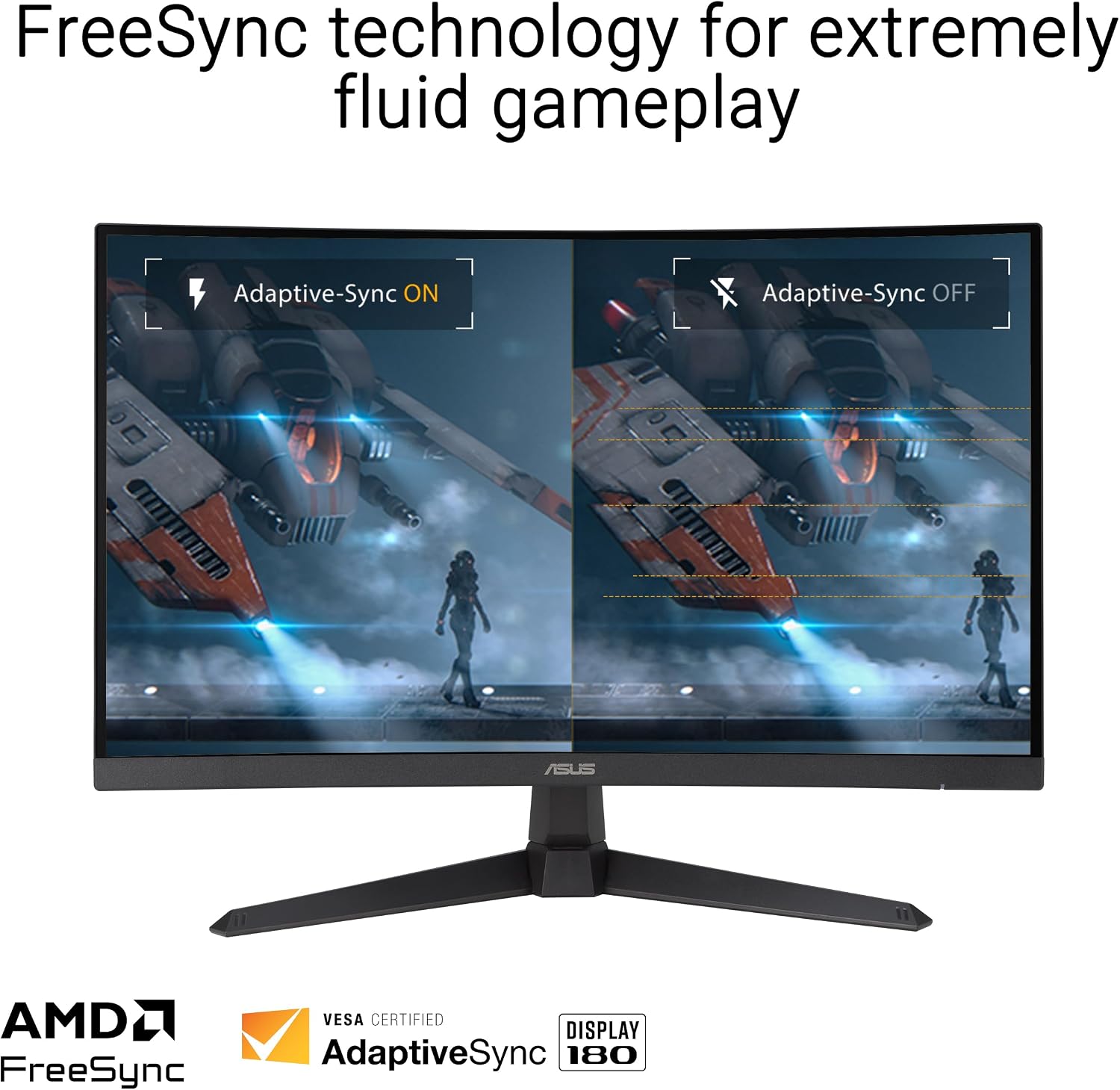 Thumbnail 3 de ASUS TUF Gaming VG27VQ3B 27” 1080p curved monitor