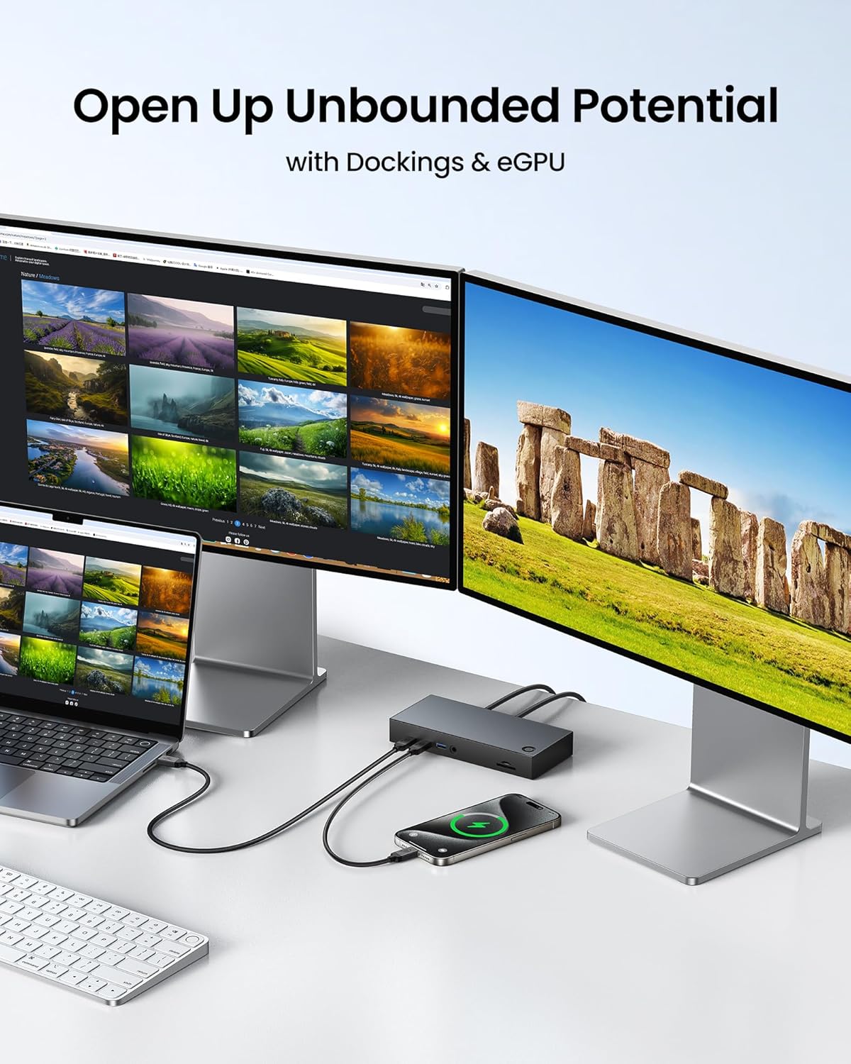 Detalle de Silkland USB-C Monitor Kabel 80 cm – Thunderbolt 4, 8K@60Hz, 4K@144Hz, USB4, 240W PD3.1