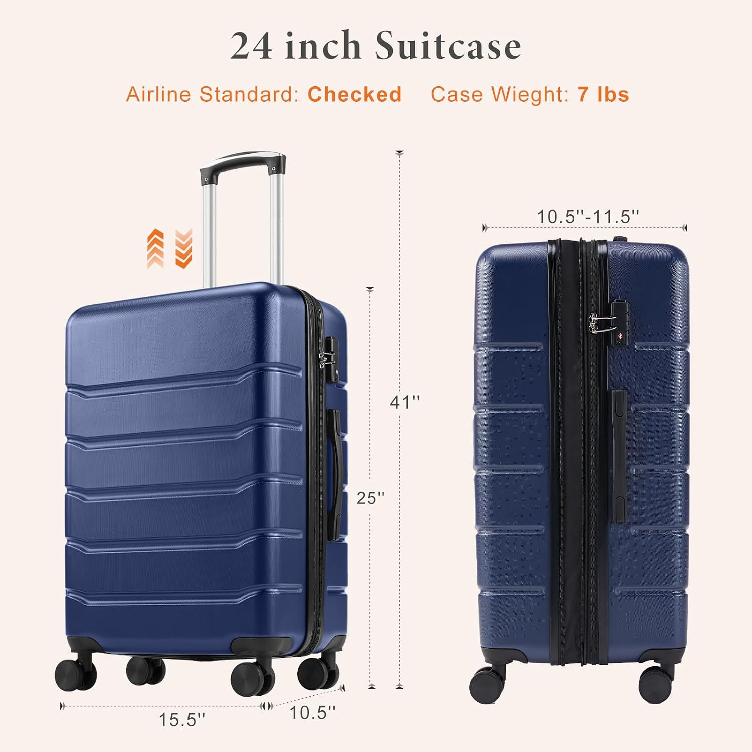 Thumbnail 6 de Sweetcrispy Checked Luggage 24-Inch