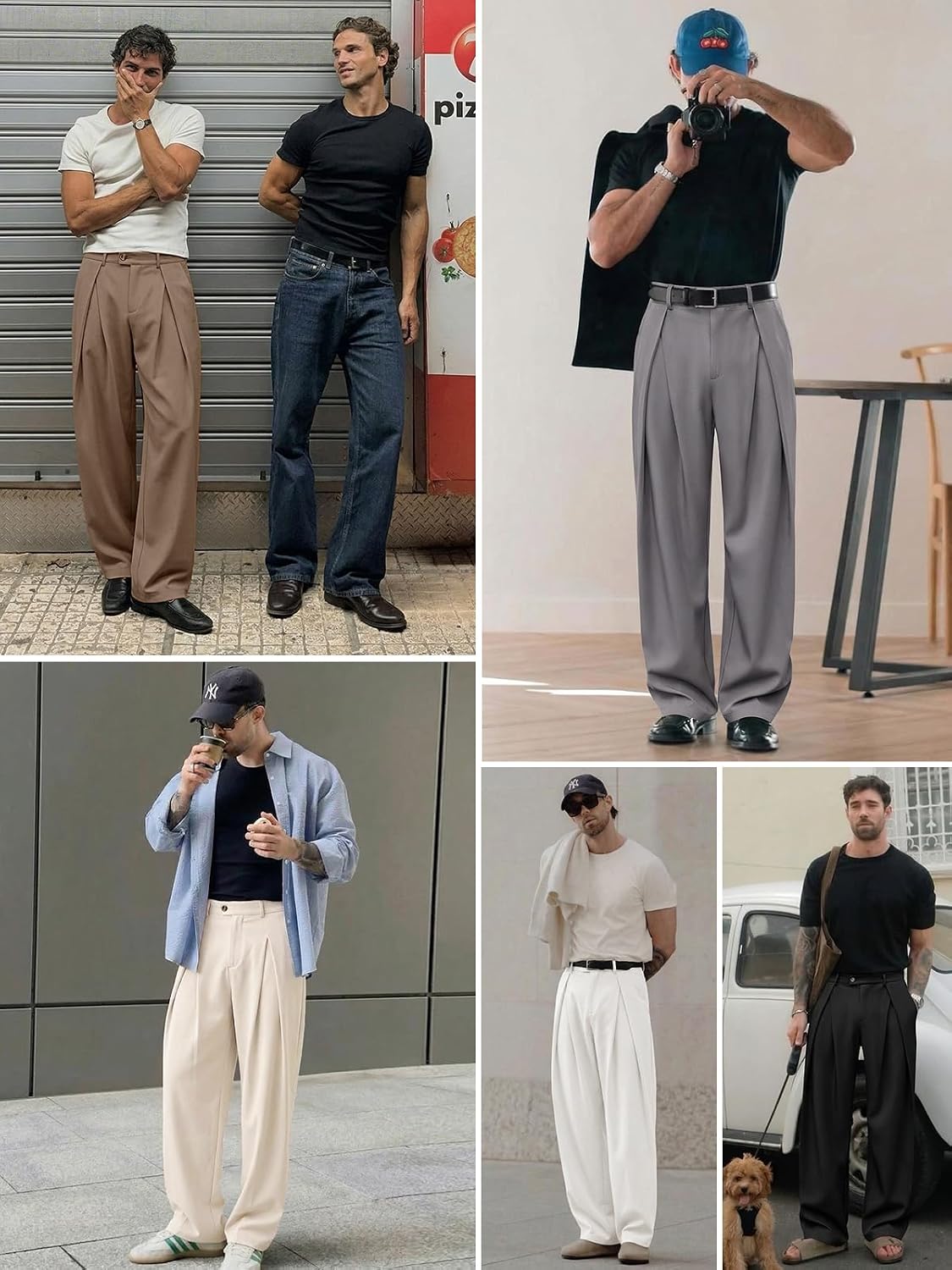Detalle 2 de Runcati Men's Pleated Dress Pants