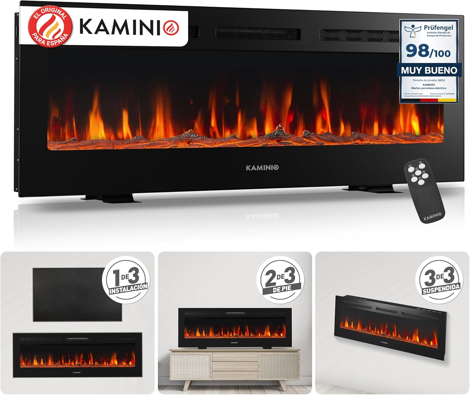 KAMINIO Marlon chimenea eléctrica 50"