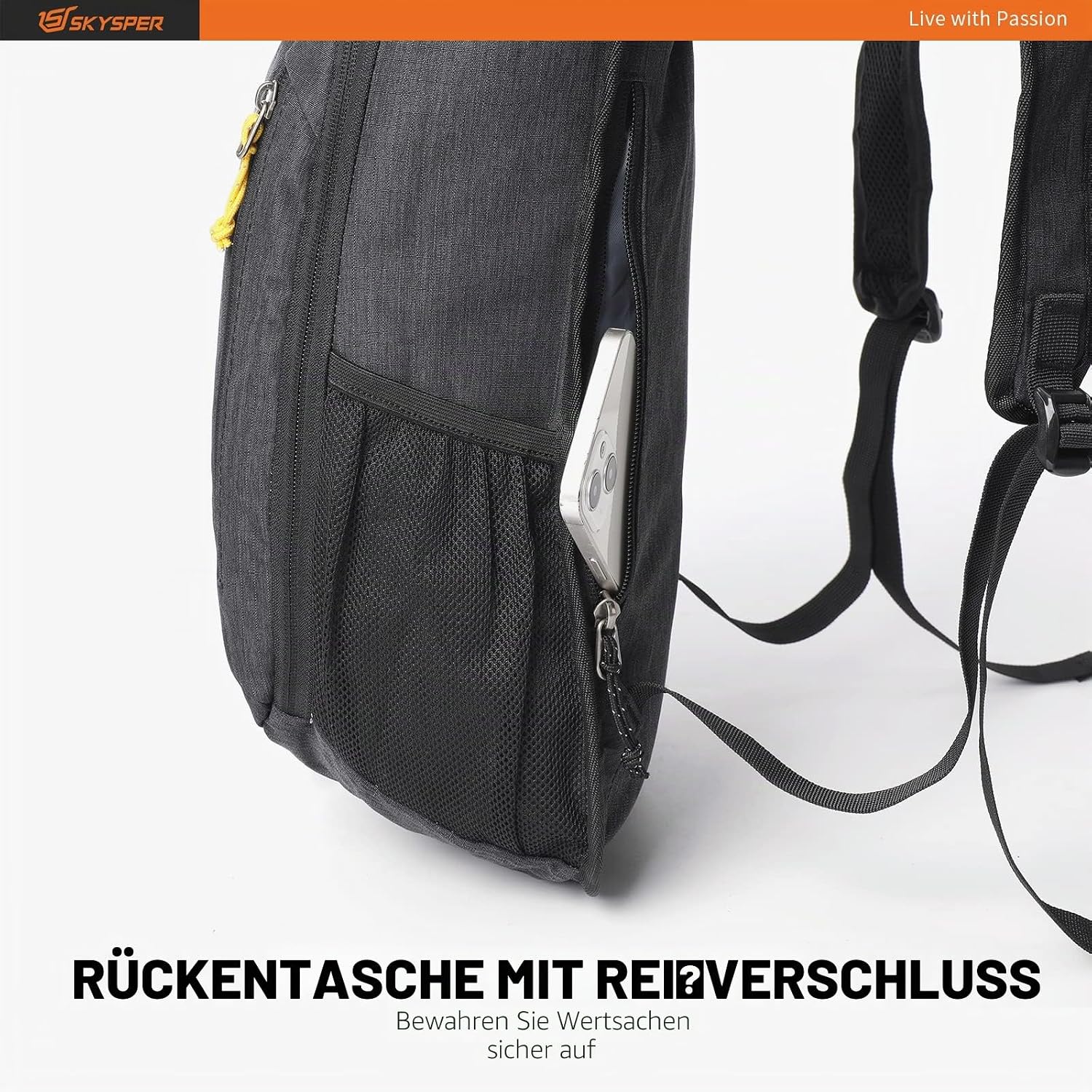 Thumbnail 6 de SKYSPER faltbarer Ultraleicht-Rucksack 10/15/20 L – wasserfeste Daypack für Tagesausflüge & Reisen
