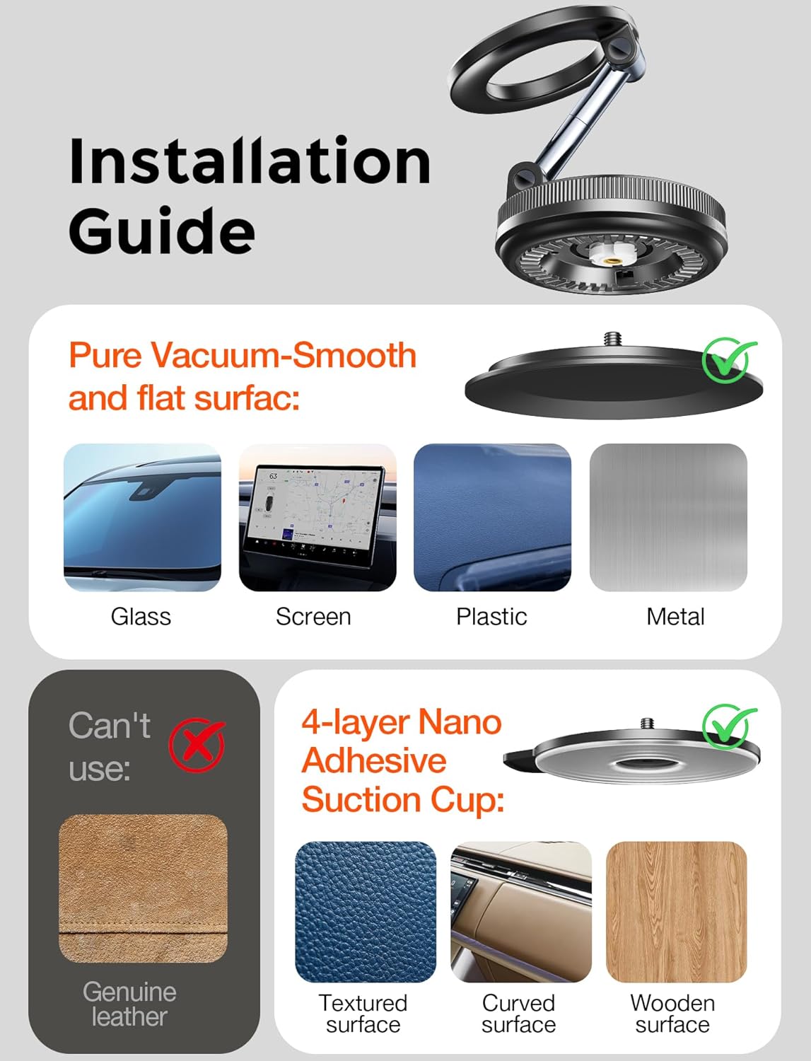 Thumbnail 6 de Coolpow Upgraded Vacuum Car Phone Holder 2800gf