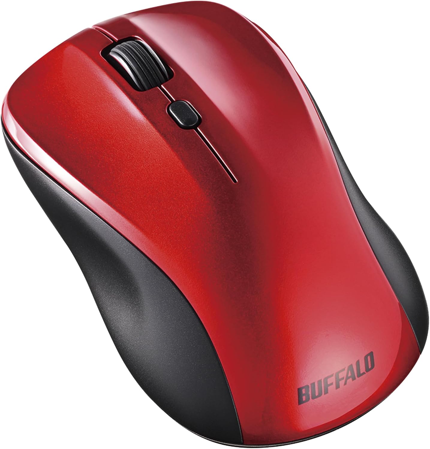 Detalle de バッファロー BSMBB115RD Bluetooth 5.1 静音マウス、左右対称・BlueLED・速度3段階切替