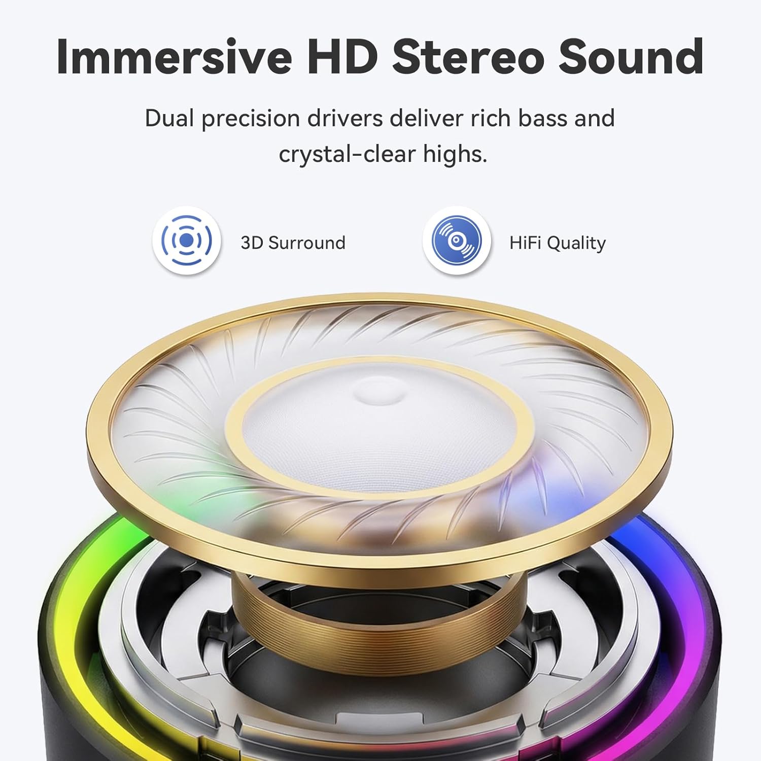 Thumbnail 1 de Mini Bluetooth Lautsprecher (83 g) mit Bluetooth 5.4, RGB-Licht und IPX7 – kompakt, robust, ideal für Outdoor