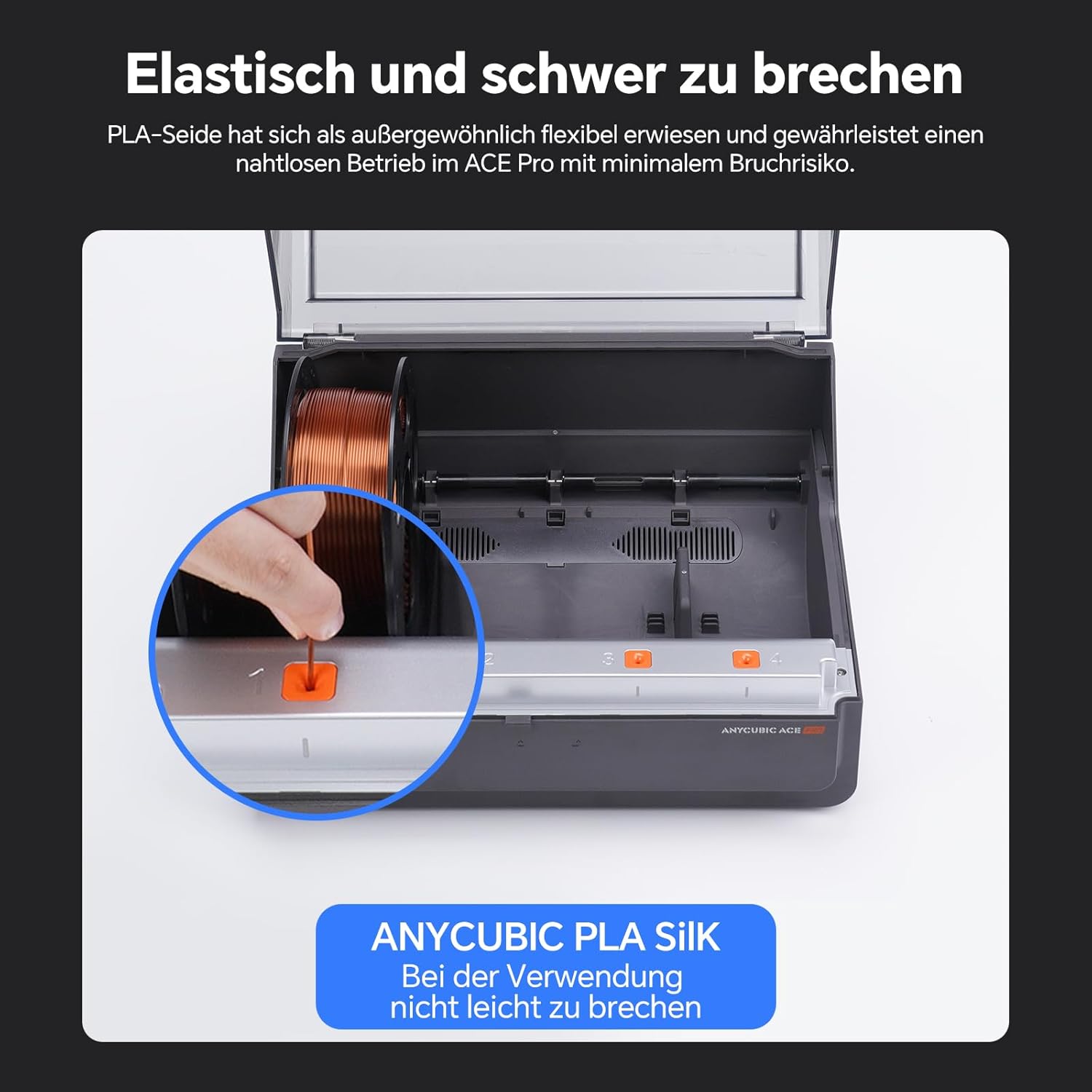 Thumbnail 4 de ANYCUBIC Silk PLA Filament 1,75 mm – Seide-Optik in Weihnachtsgrün, 1 KG