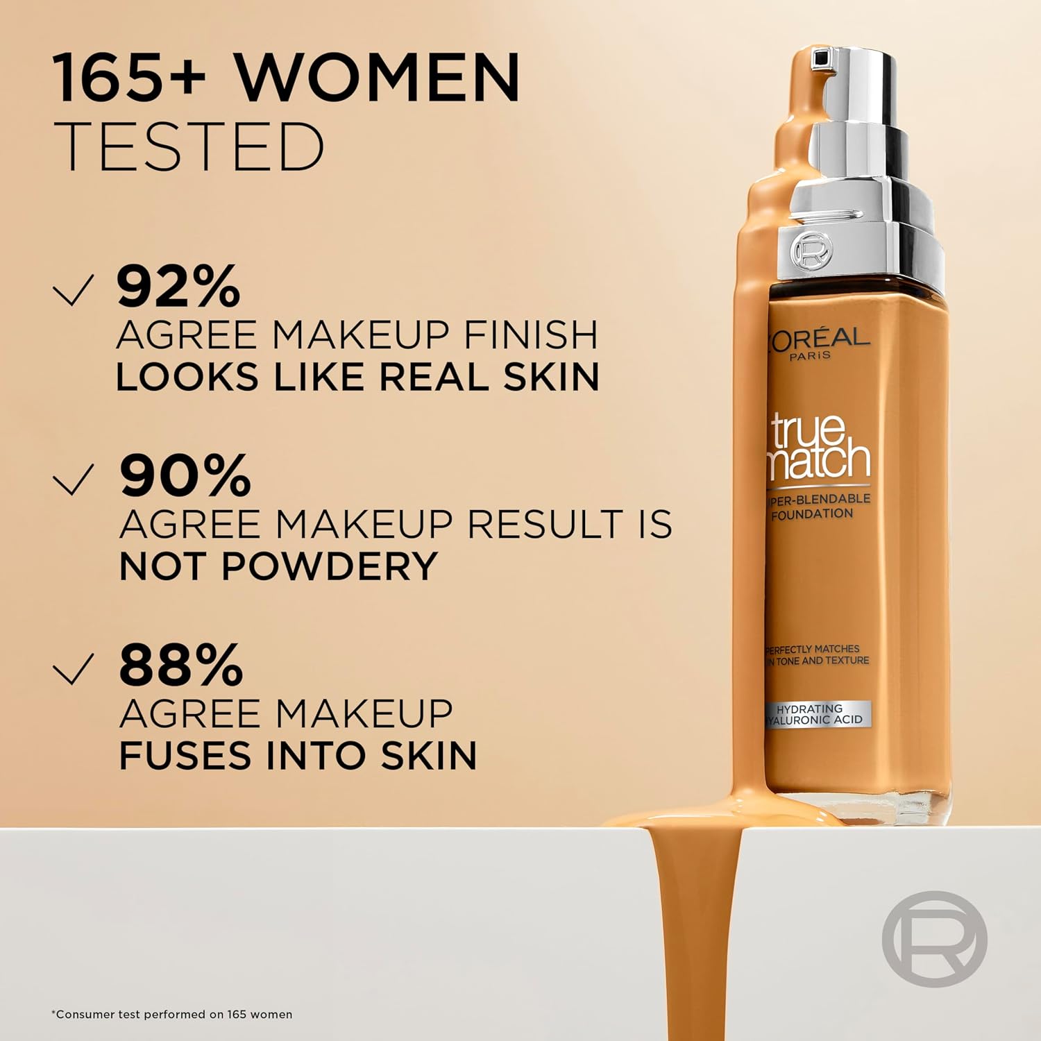 Thumbnail 6 de L'Oréal Paris True Match Foundation 3.N Neut Light Medium (30 ml) – flüssiges Make-up mit Hyaluronsäure, vegane Formel
