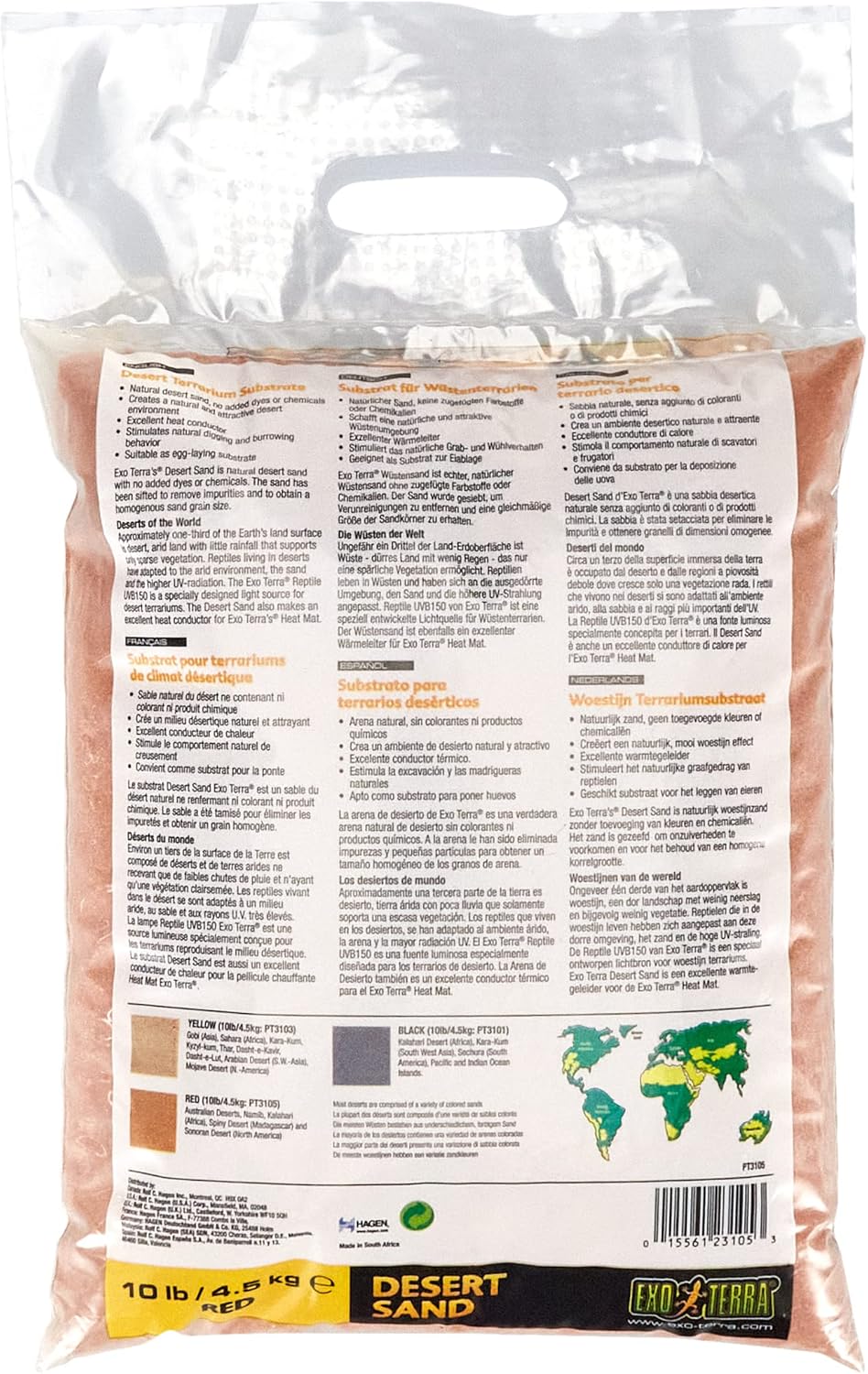Detalle 2 de Exo Terra Sabbia per rettili 4,5 kg: sabbia desertica naturale per terrari