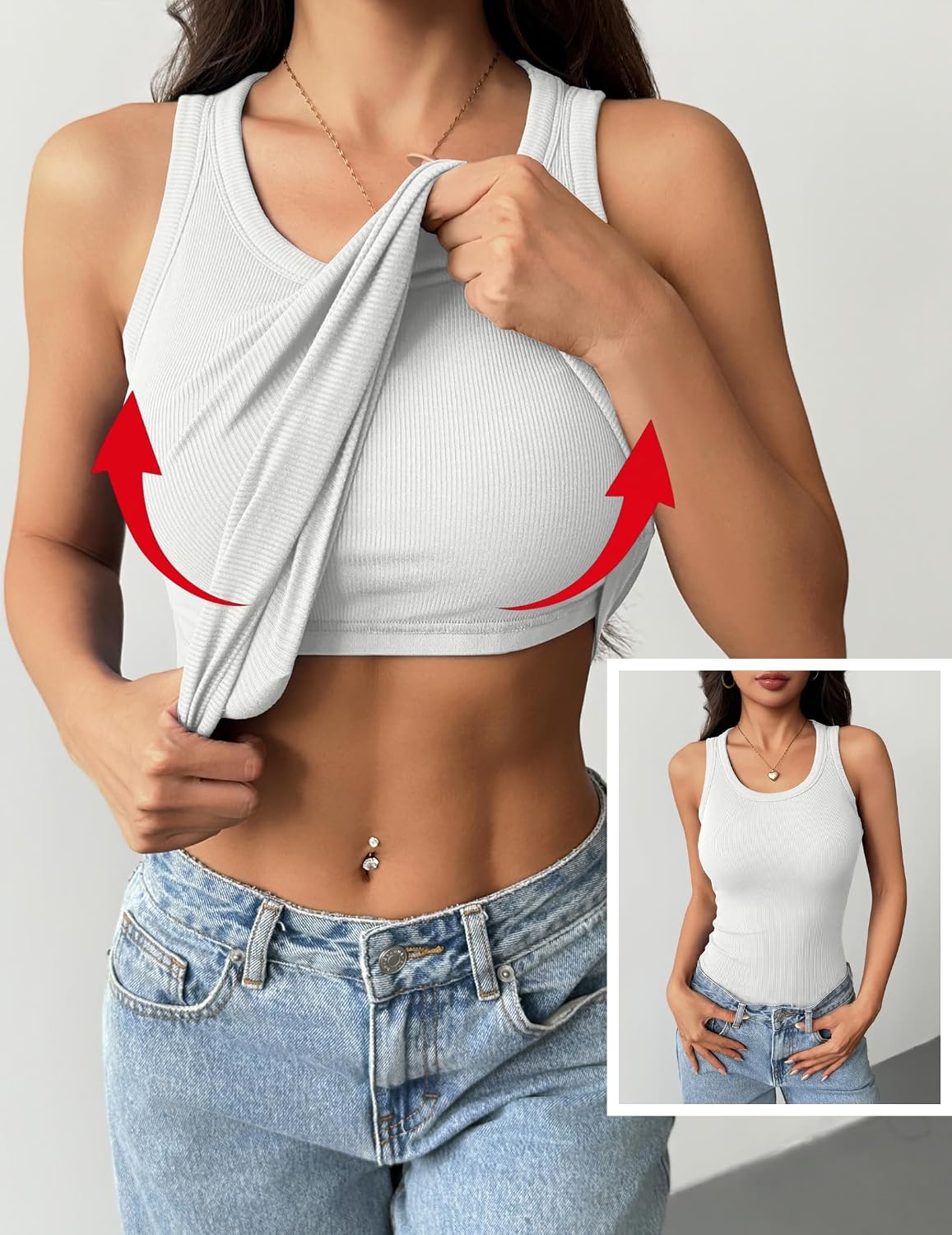 Detalle 2 de Zeagoo Ribbed Tank Top