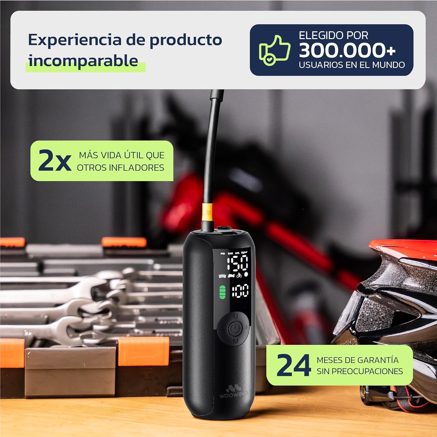 Thumbnail 6 de Woowind LP1 Inflador Portátil 150 PSI