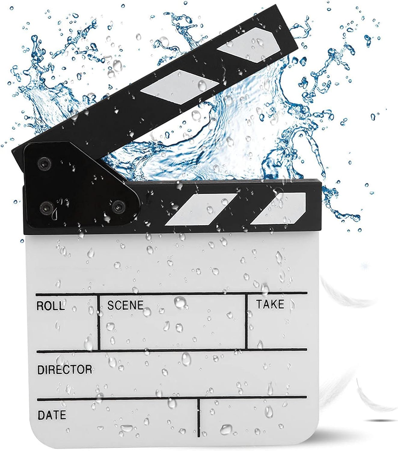 Thumbnail 6 de Tiiyee Acrylic Movie Film Clapper Board – Mini Acrylic Director’s Board with Magnetic Clapper, Black/White