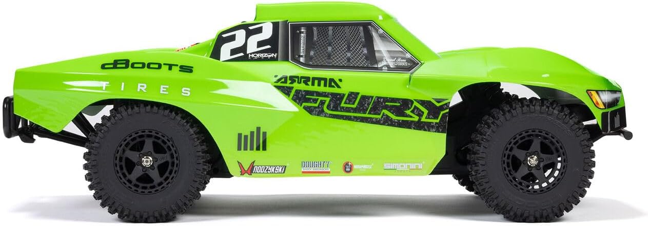 Detalle de ARRMA Fury MEGA 550 2WD ARA3221T1 – samochód RC Short Course 1/10, zielony