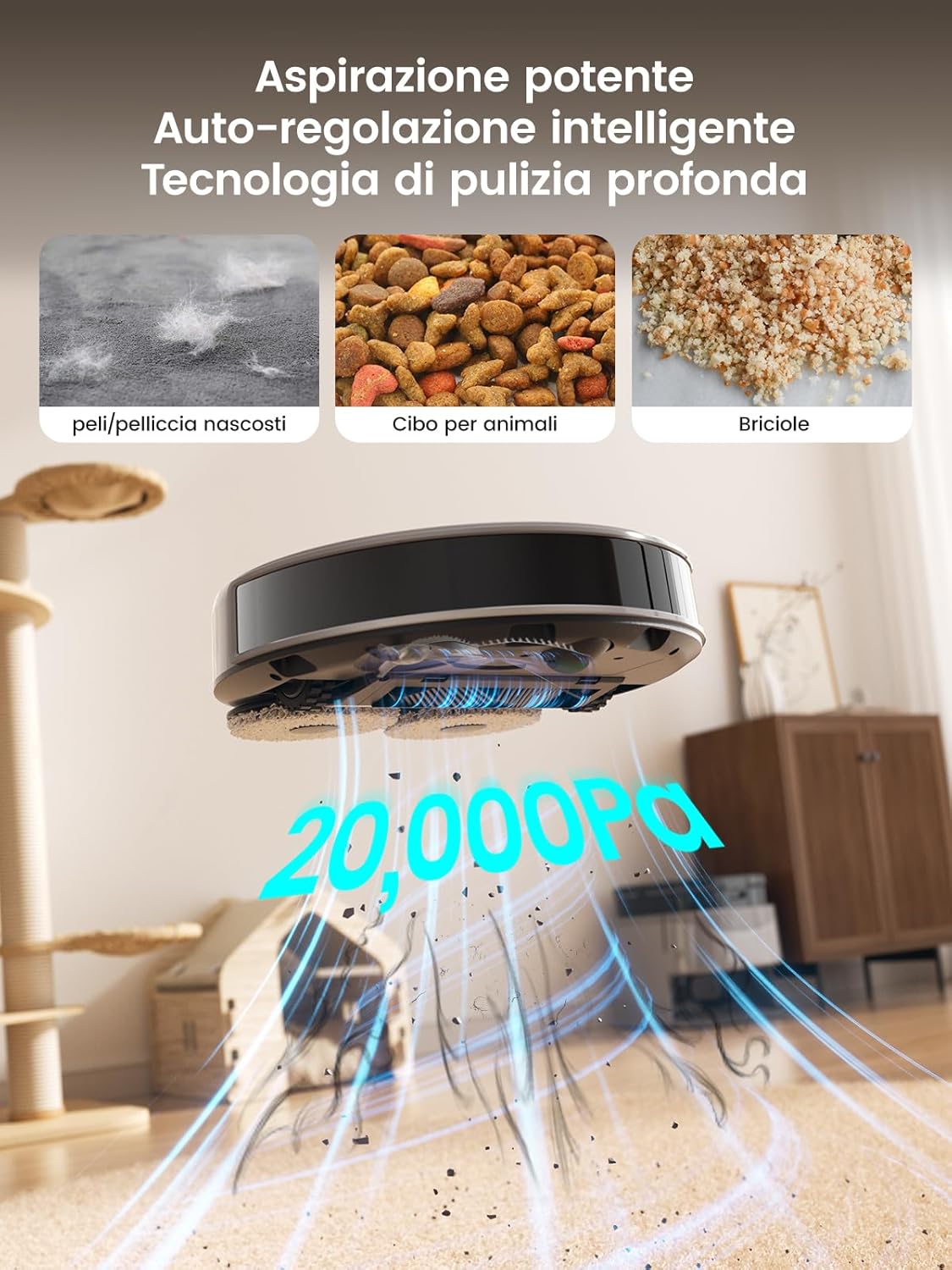 Thumbnail 4 de Lefant M3Max: Robot aspirapolvere lavapavimenti con mappatura, autosvuotante e lavaggio a 45°C