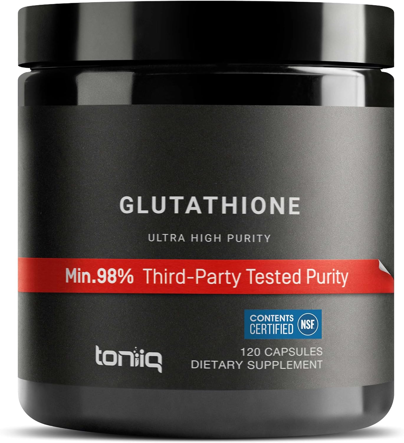 Detalle de Toniiq Glutathione Supplement Capsules, 1,000 mg, 98%+ Purity, 120 Count