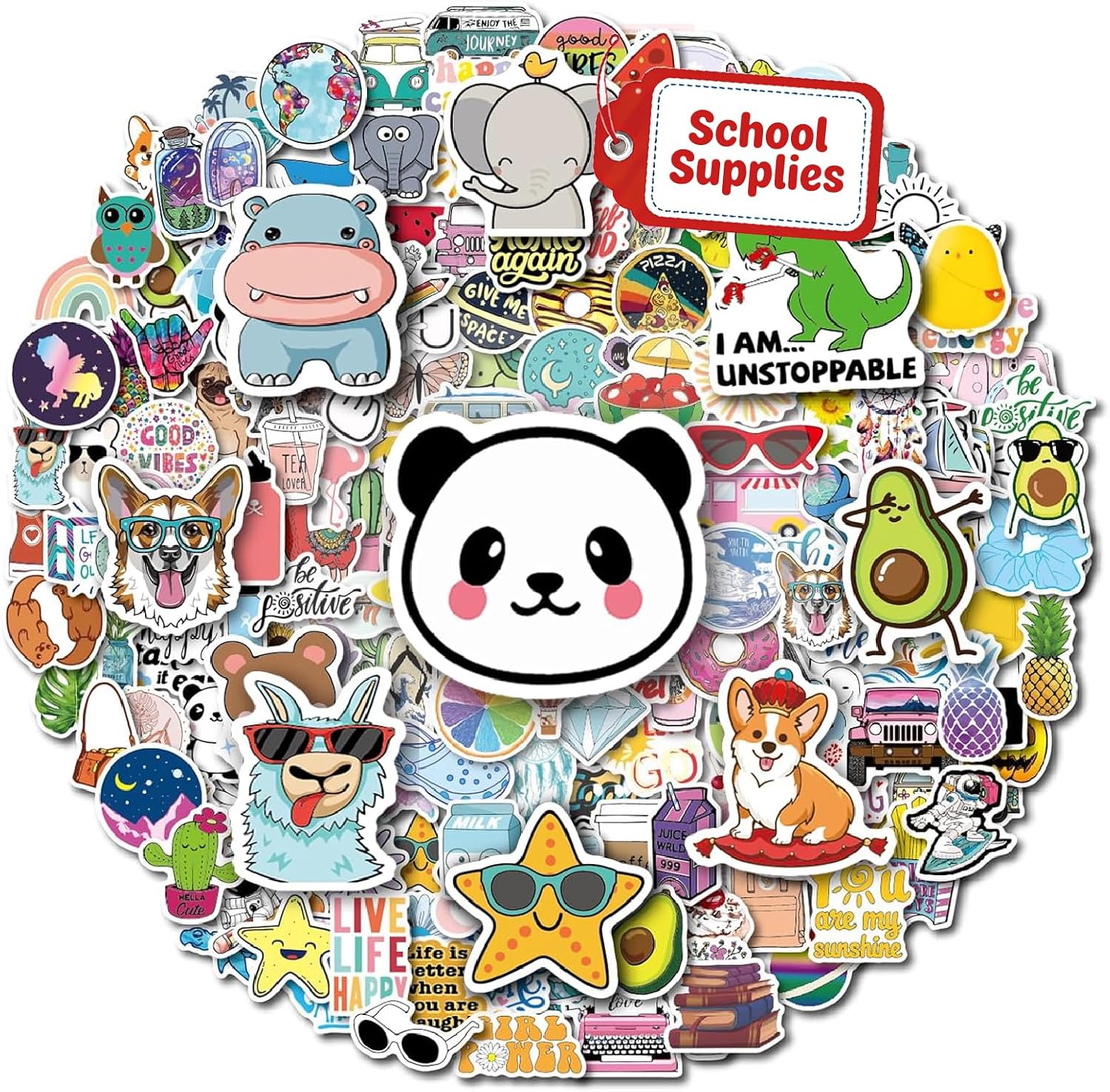 win4pdlay 200Pcs Water Bottle Stickers for Kids & Teens (Waterproof Vinyl, PVC) for Classroom Decor