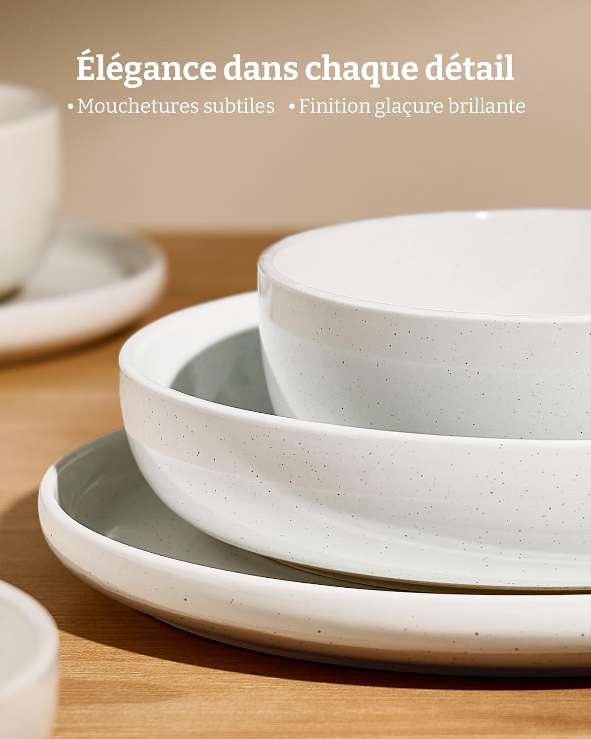 Detalle 2 de Richmount Milkyway 0-MI0711 tafelservies, 18-delig in wit steengoed