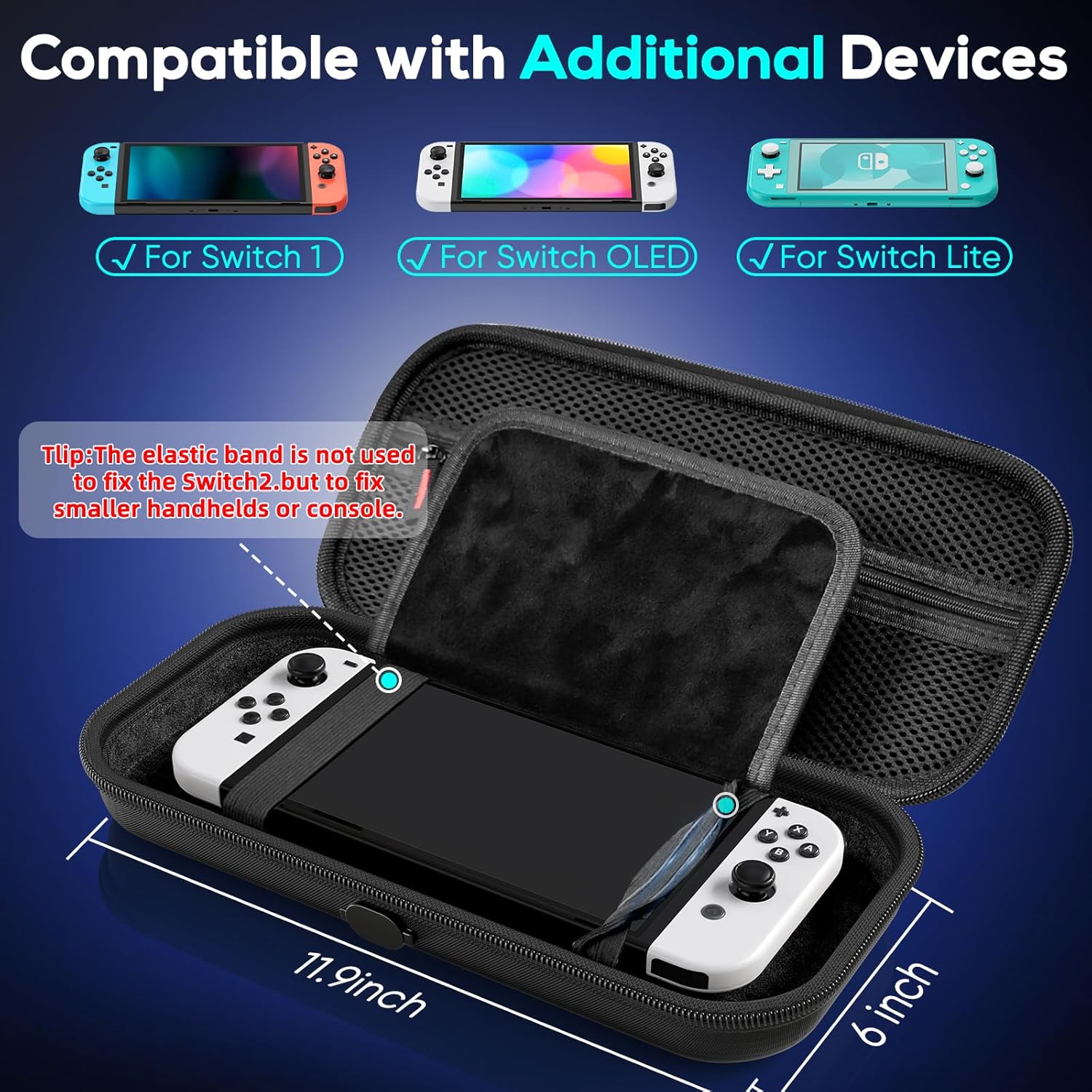 Thumbnail 5 de Auarte Switch 2 Carrying Case with 10-Game Storage