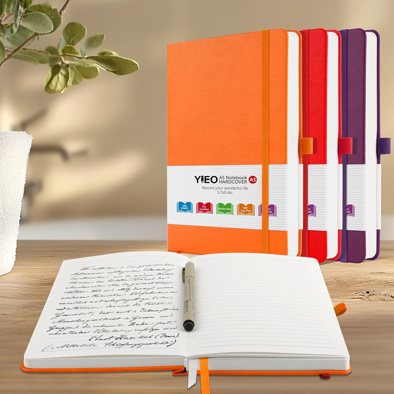 Thumbnail 5 de YIEO A5 Notebook 14 x 21 cm, 3 pack