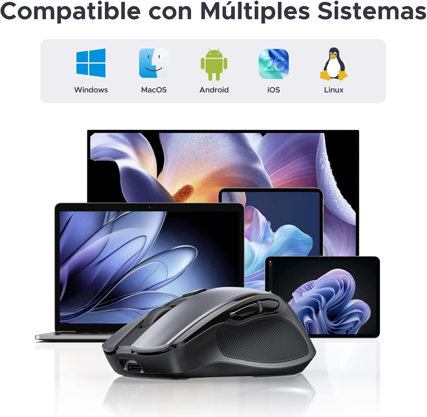 Thumbnail 5 de UGREEN Ratón Inalámbrico Bluetooth 2 4 GHz 4000 DPI