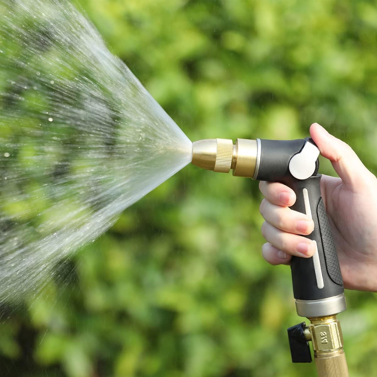 Thumbnail 6 de FANHAO pistola per irrigazione da giardino ad alta pressione con tubo in metallo e 4 modelli di spruzzo