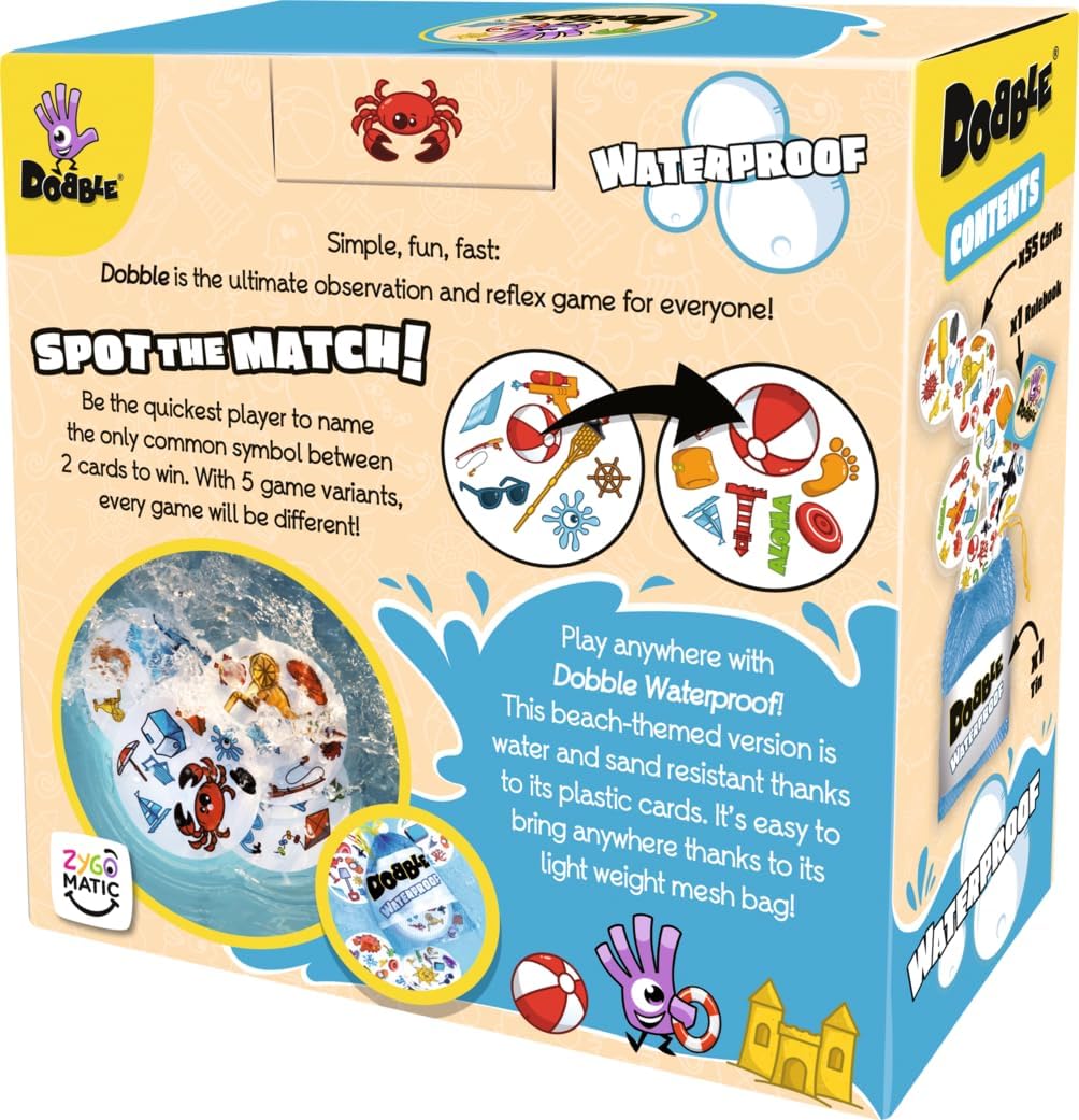 Detalle 2 de Asmodee Dobble Waterproof 15 Minutes