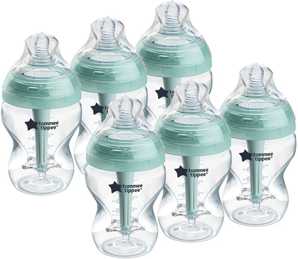 Detalle de Tommee Tippee Biberón anticólico 260 ml Pack 6 Azul