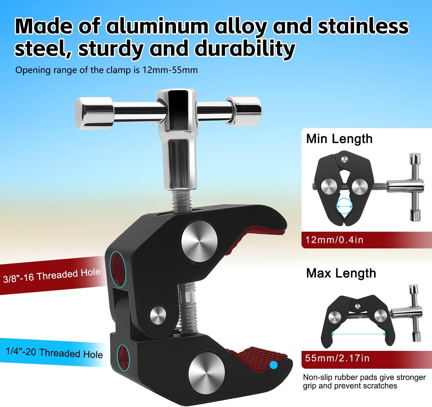 Detalle de Metal Motorcycle Mount Kit with 47” Invisible Selfie Stick for Action Cameras