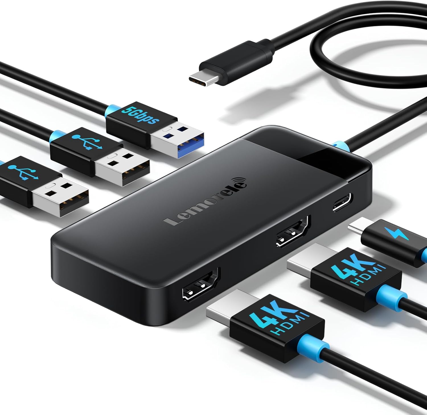 Detalle de Lemorele Docking Station Dual Monitor 100W