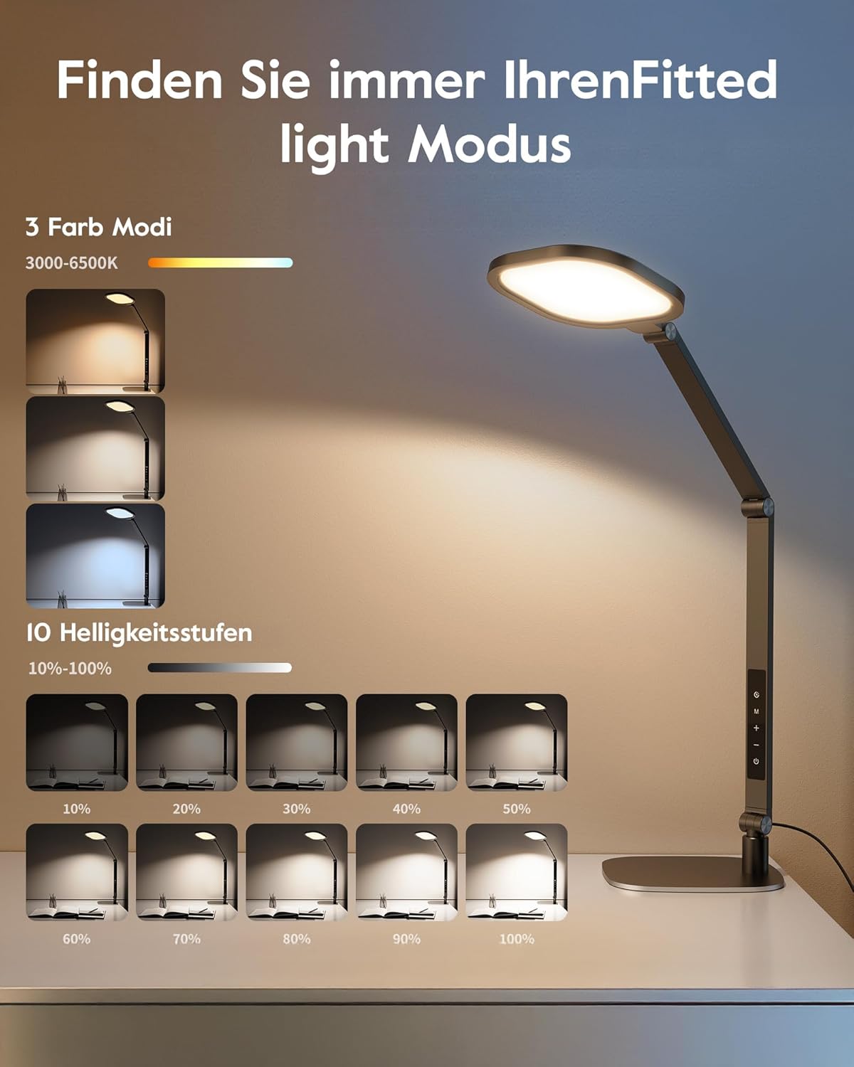 Thumbnail 2 de LitONES Schreibtischlampe 15W LED‑Tageslichtlampe 💡