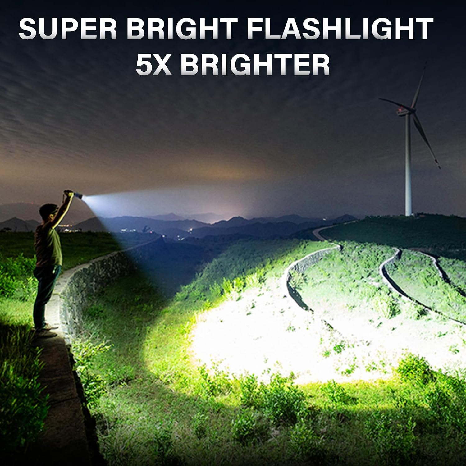 Detalle 1 de AKNEAR Rechargeable LED Flashlight 5000mAh