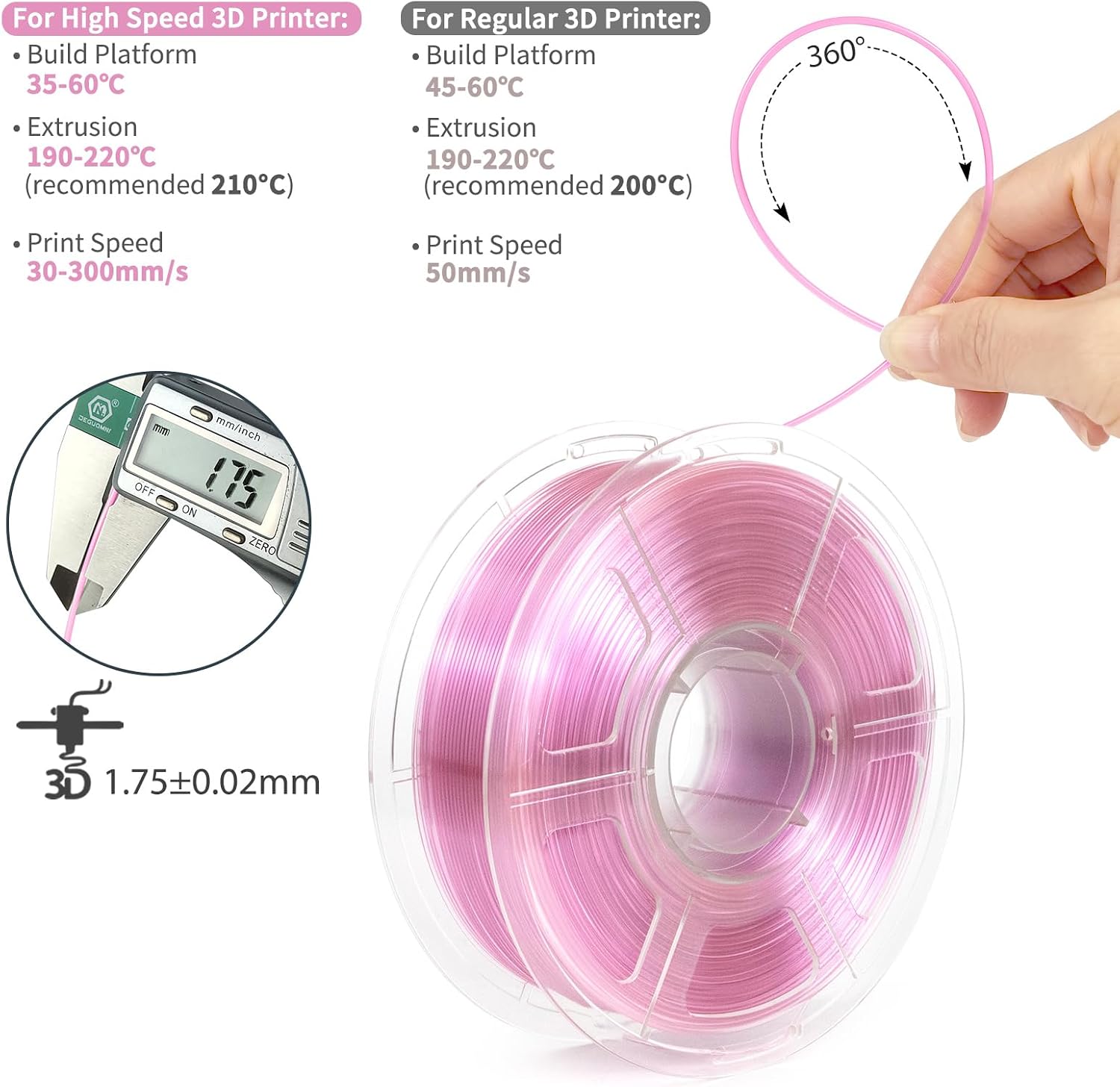 Thumbnail 1 de iSANMATE Transparent PLA 1,75 mm 1 kg