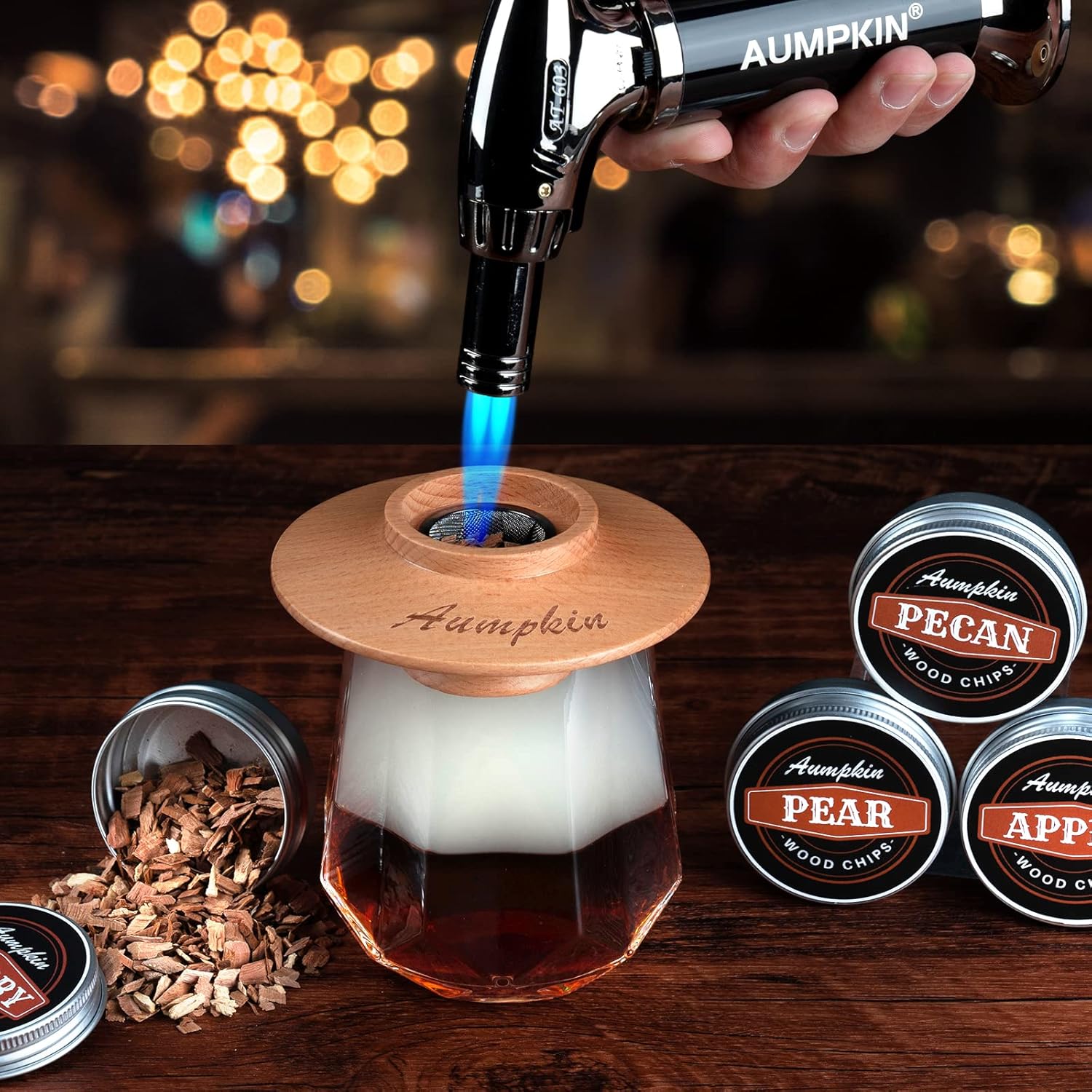 Thumbnail 1 de Cocktail Smoker Kit with Torch 6 Flavors 🍸