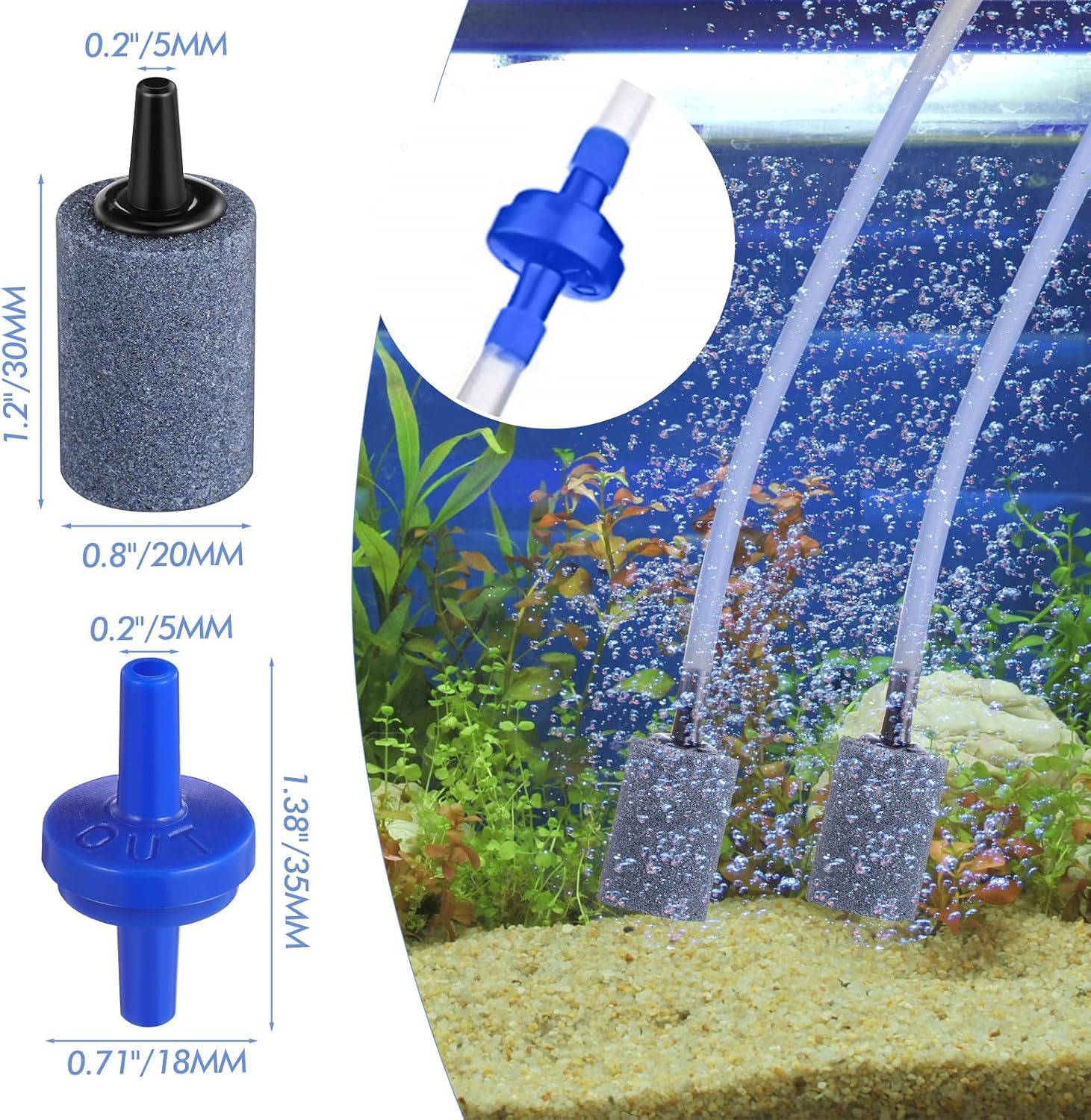 Detalle 2 de Shappy Aquarium Airline Tubing Kit, 20 Feet
