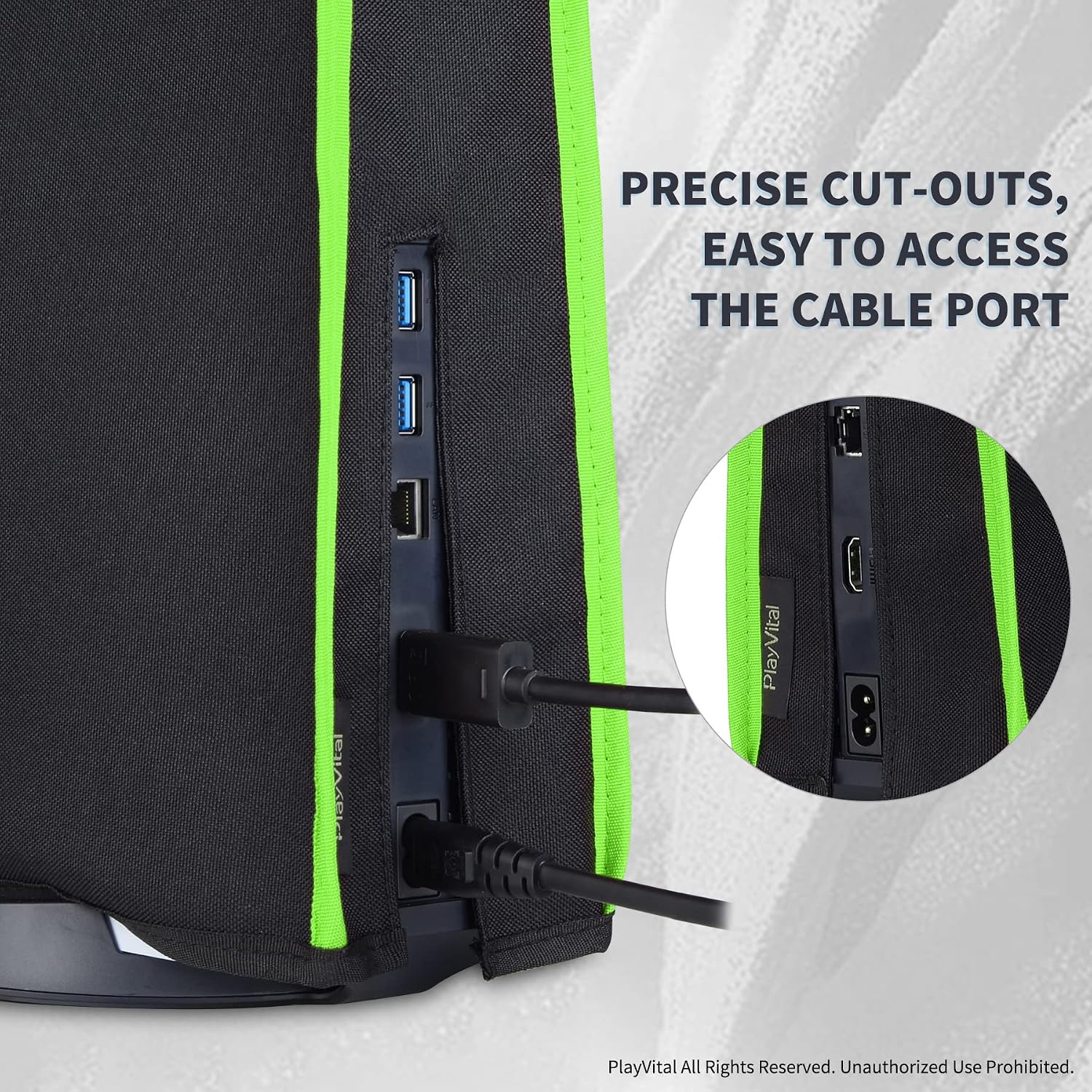 Detalle 2 de playvital Dust Cover for PS5: Waterproof, Anti-Scratch Protection for Digital and Disc Editions (Blue Flame)