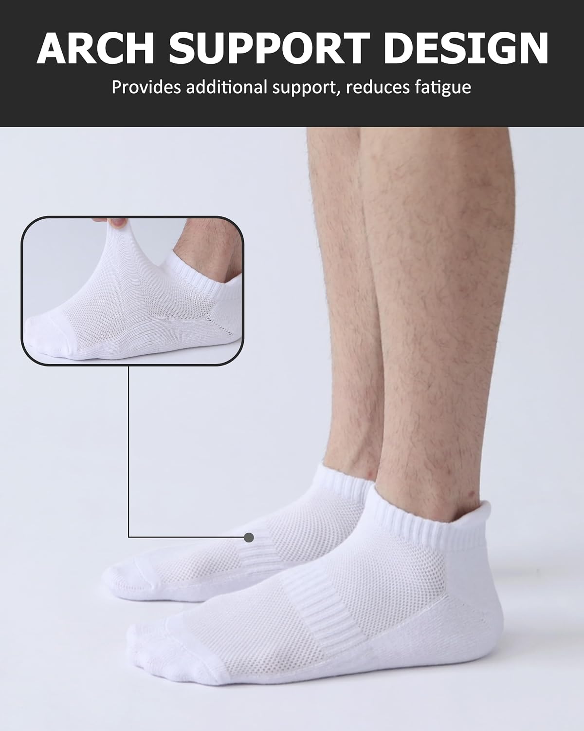Detalle 2 de Wamicu Calcetines Tobilleros Hombre 5 pares