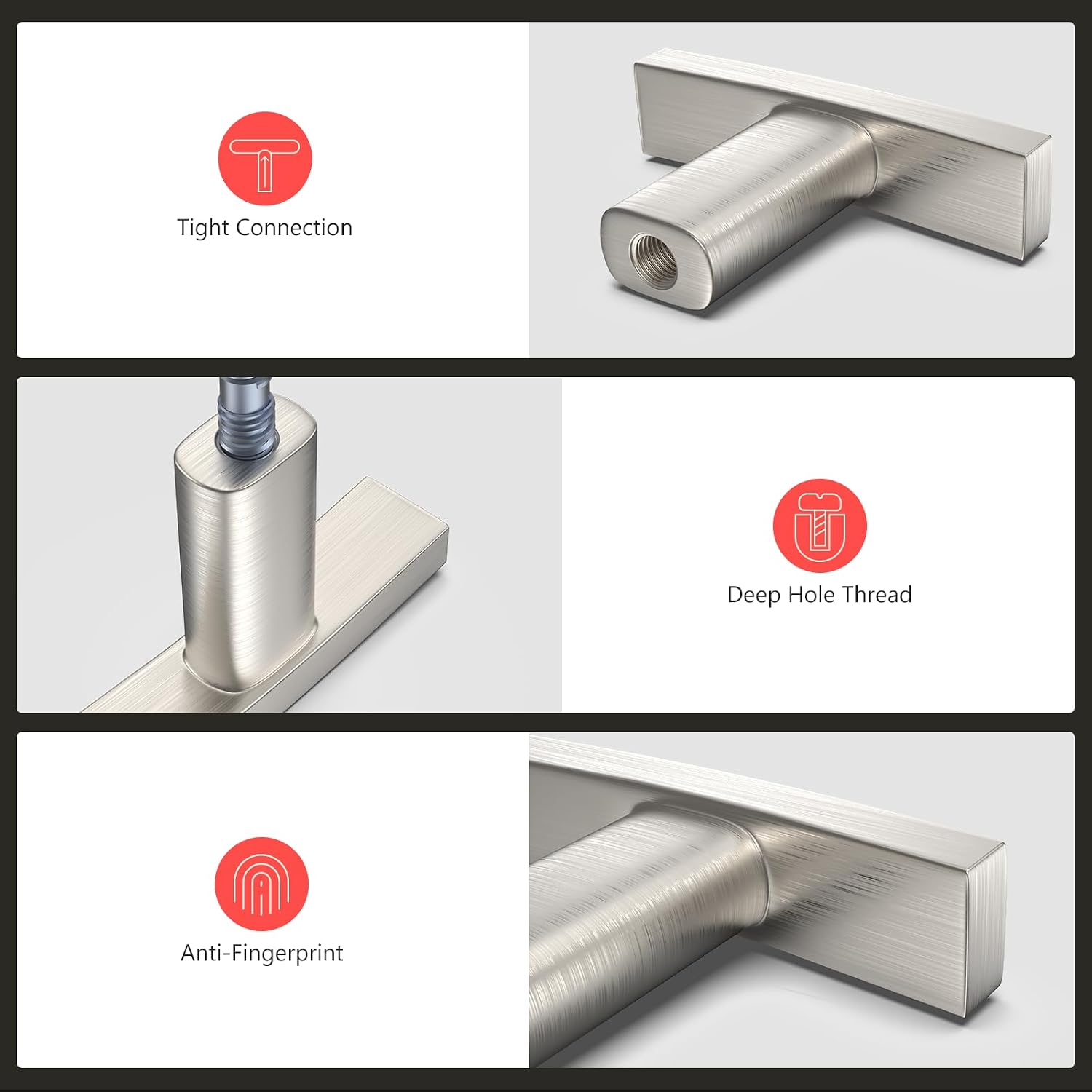 Detalle de homdiy Cabinet Knobs, Brushed Nickel