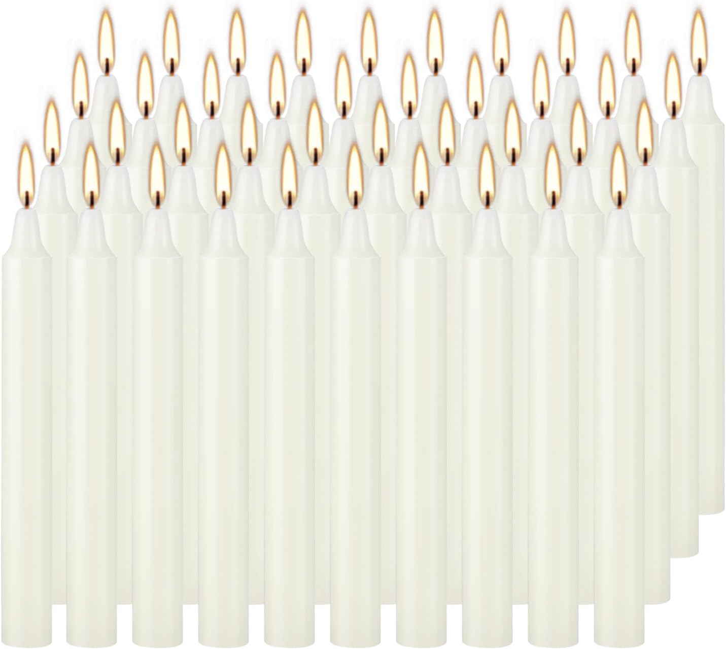 Thumbnail 6 de YOROXRG 2"x4" High White Pillar Candles (Set of 20) — Unscented, Dripless & Smokeless