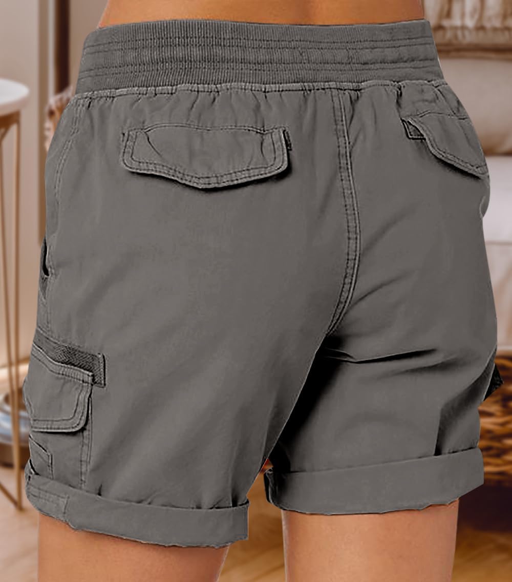 Thumbnail 2 de Imuedaen Damen Cargo Shorts – Sommer Casual, Bermuda Stoffhose mit Taschen