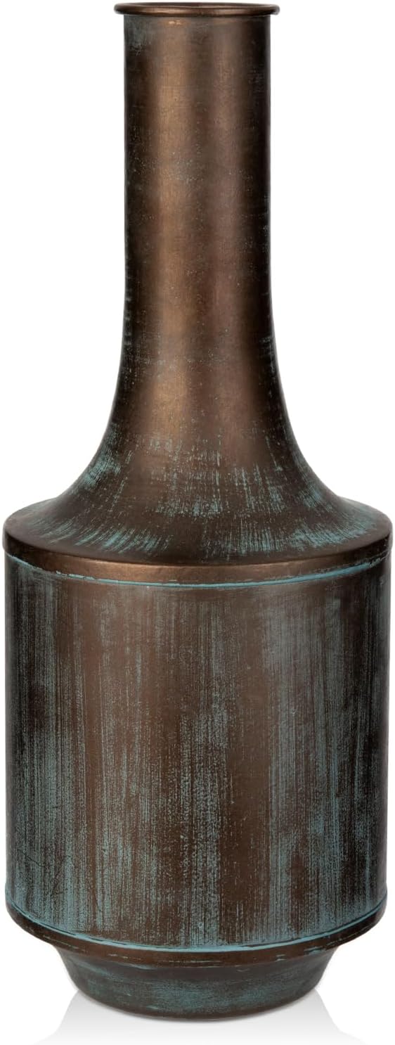 Thumbnail 5 de Briful Vasen Groß Vintage Metall Schwarze Blumenvase 15 Zoll