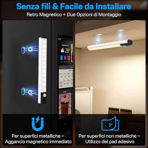 Detalle de PZSUNLY Led Sottopensile Cucina 3 Pezzi con Sensore di Movimento