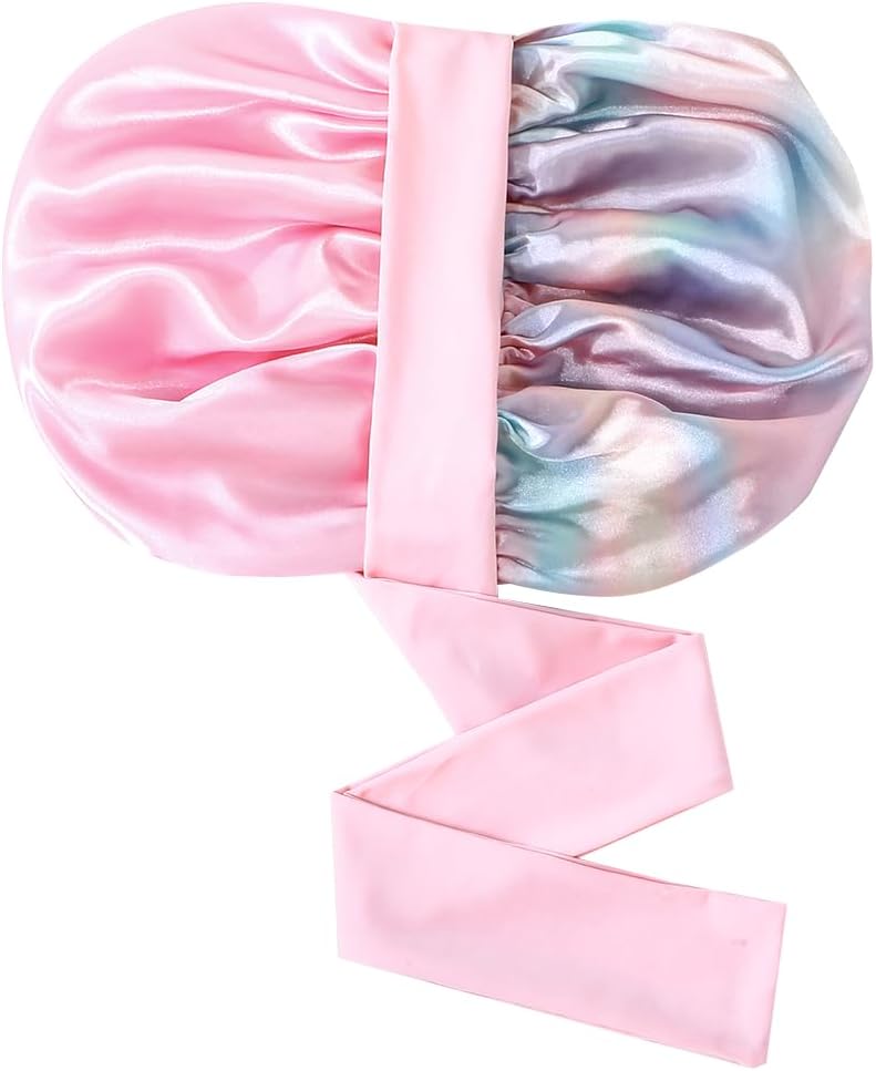 Thumbnail 5 de GDTOGRT Double-Layer Satin Silk Bonnet for Sleeping (Reversible, Tie Band)