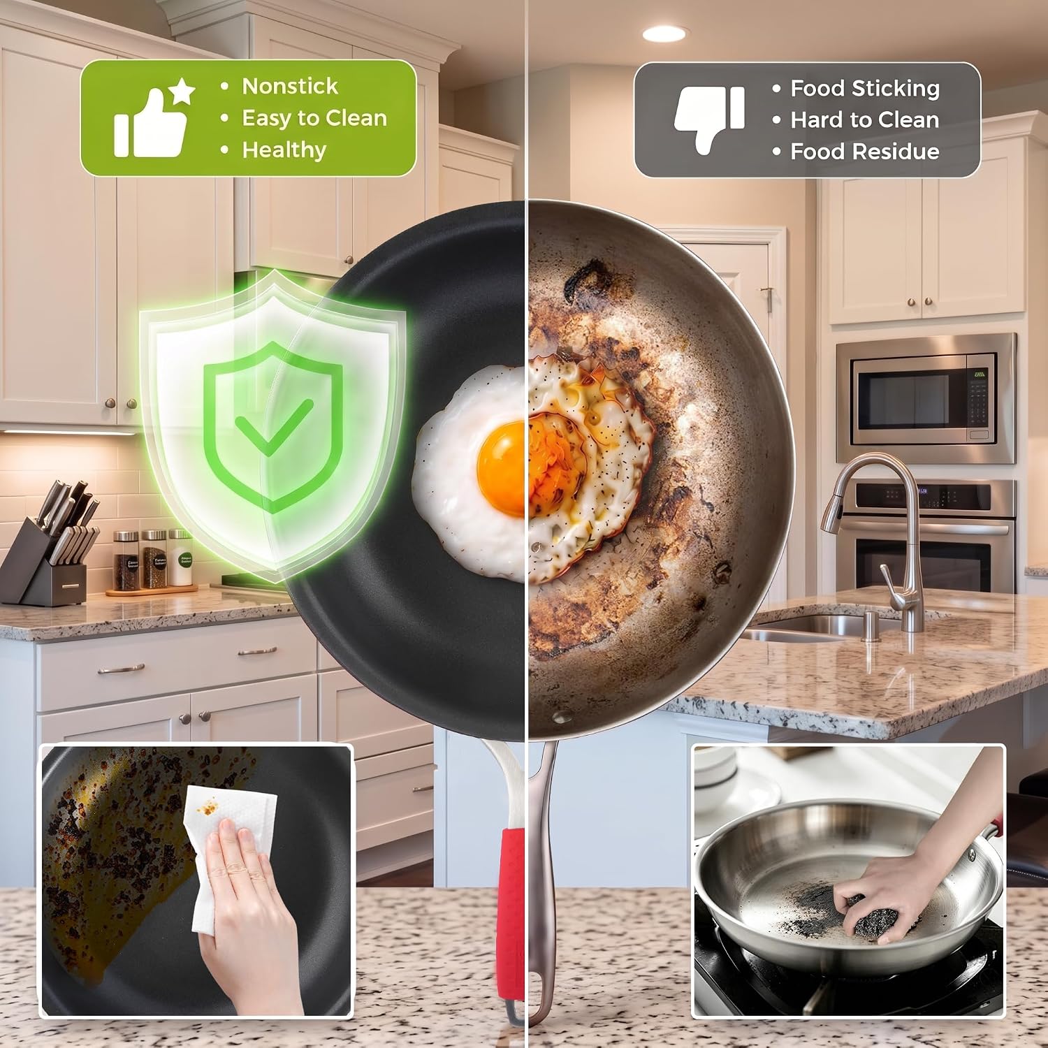 Detalle de Agerma 10-Inch Nonstick Frying Pan