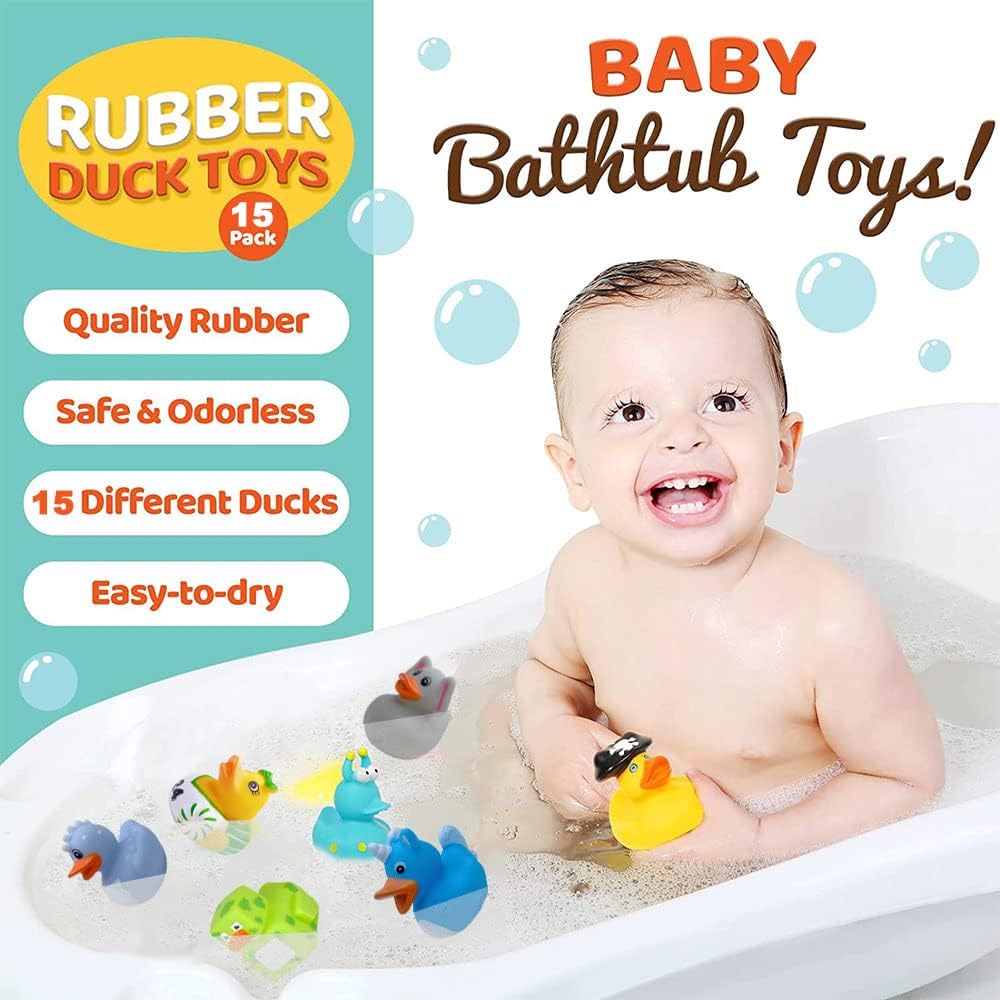 Detalle 2 de Rubber Duck Bath Toys, 15-Pack