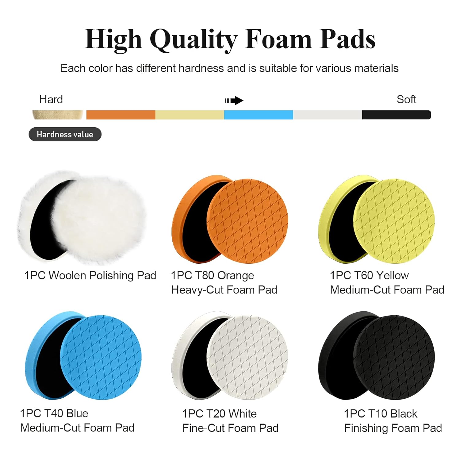Detalle de Autolock 5 in buffing pads kit 6 pcs