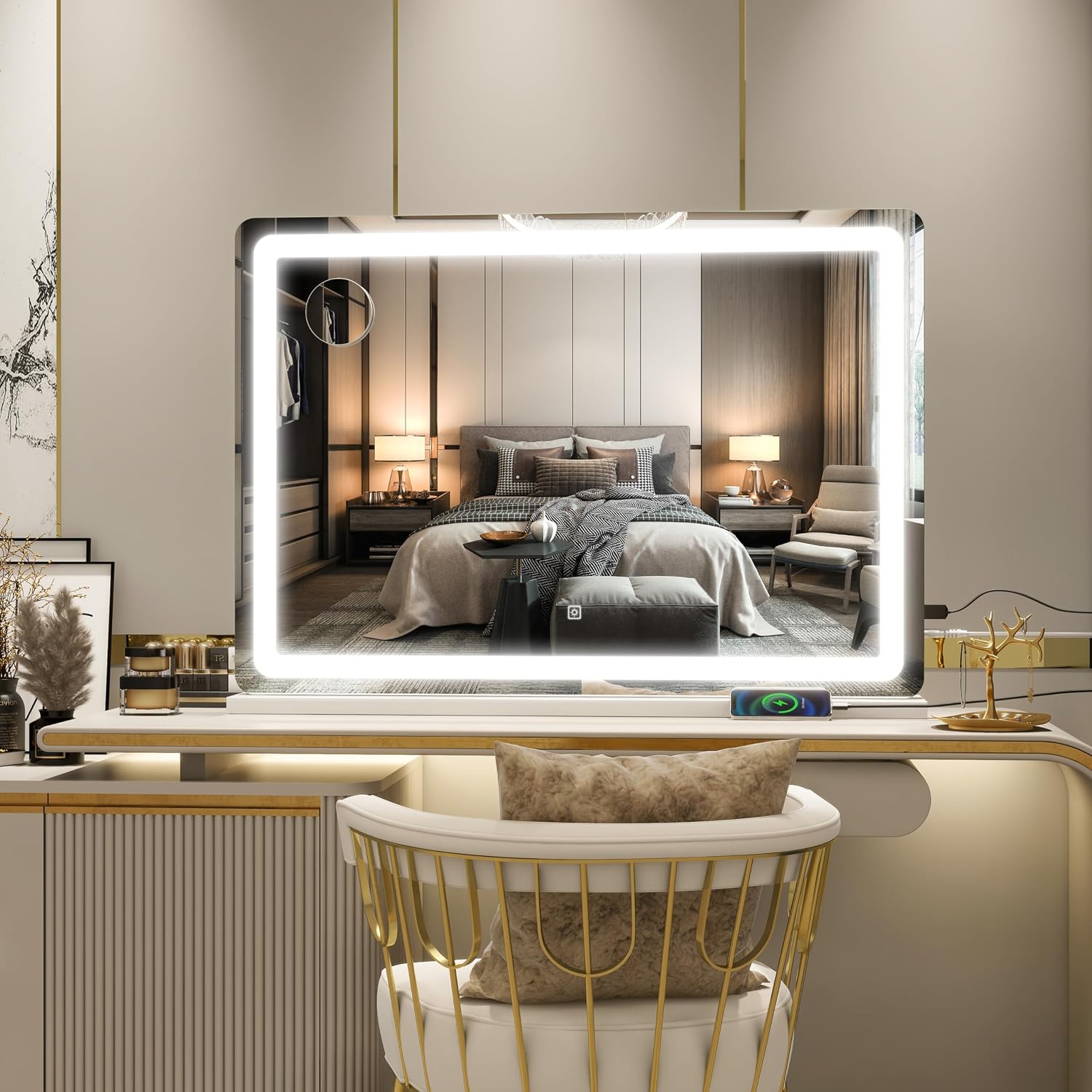 Detalle 2 de ROLOVE Vanity Mirror 32" LED Makeup Mirror 🪞