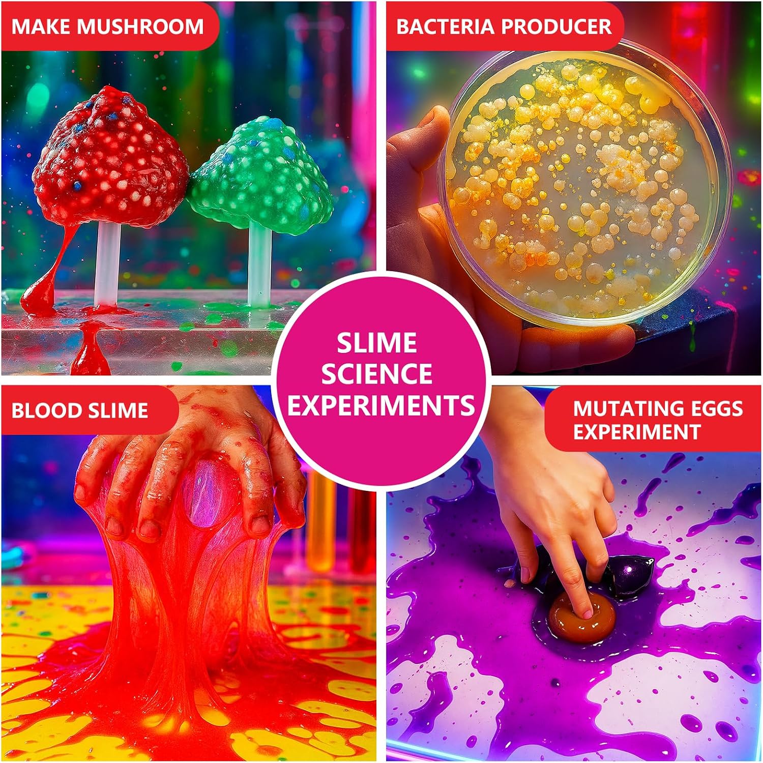 Detalle de Greek Science 75+ Eklige Experimente für Mädchen – STEM-Lernset ab 8 Jahren mit Gehirn-Dissektion & Organ-Schleim
