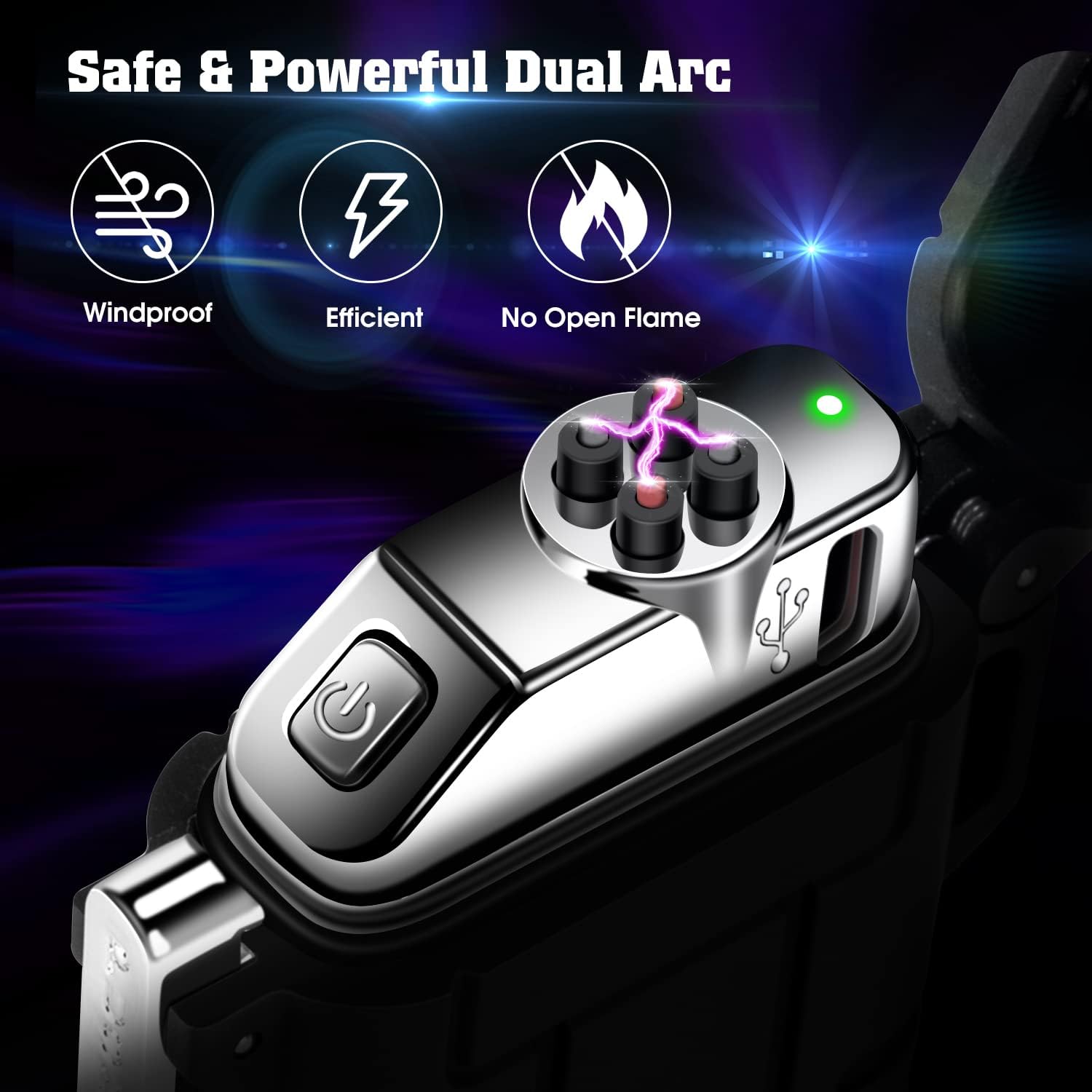 Detalle de Electric plasma lighter USB recharge