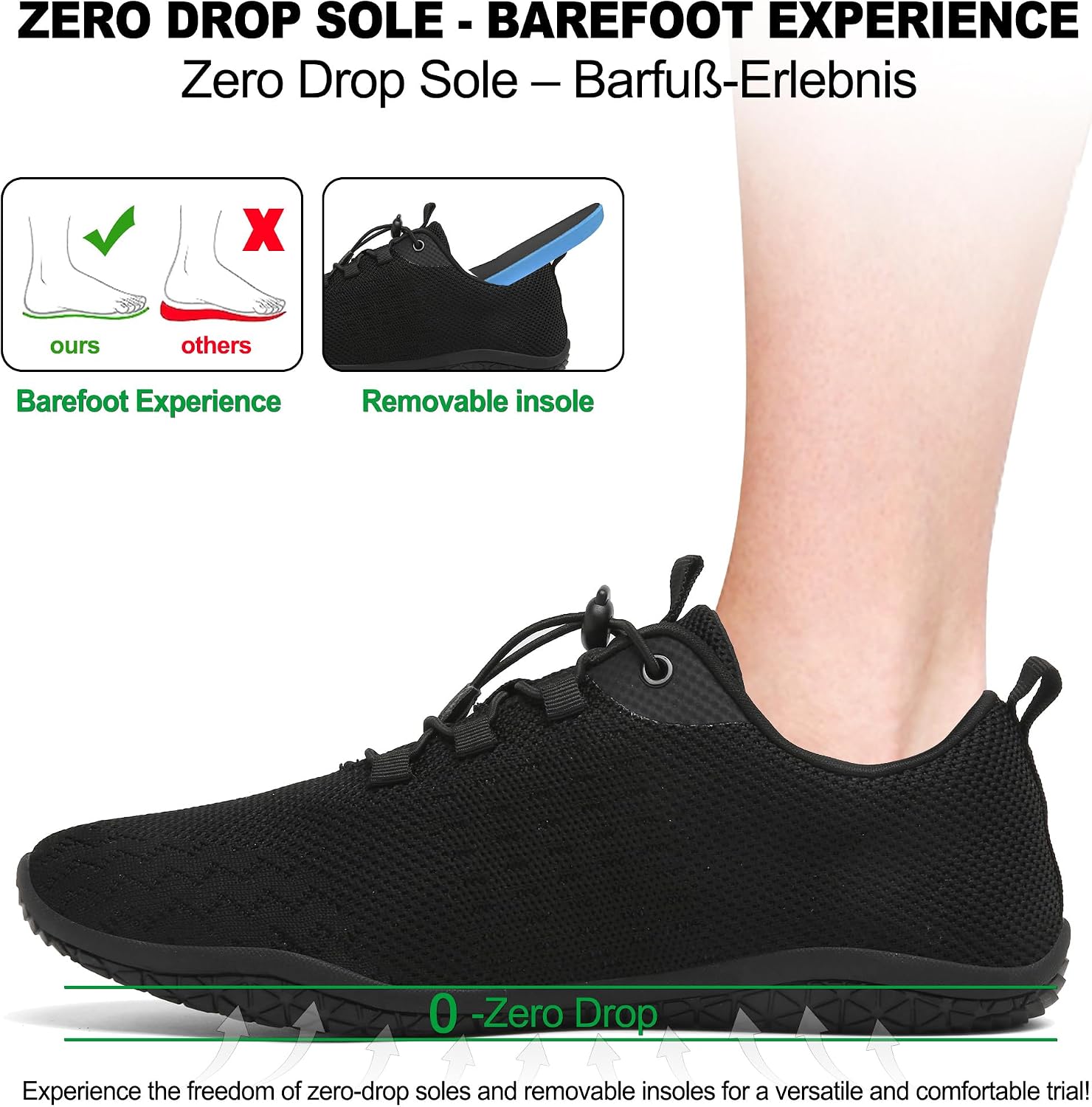Thumbnail 1 de Geweo Barfußschuhe Herren/Damen – atmungsaktiv, extra breiter Vorfuß, Zero-Drop-Sohle, leger & sportlich