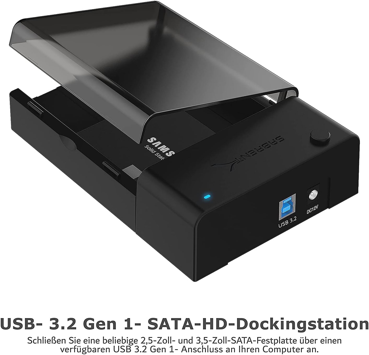 Detalle 2 de SABRENT EC-DFLT Dockingstation für 2,5"/3,5" HDD/SSD